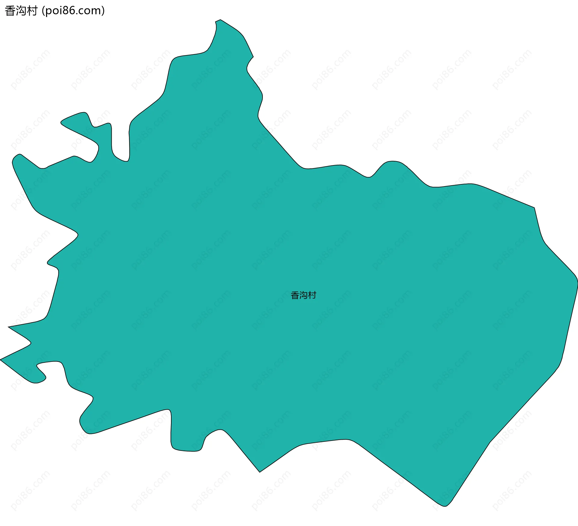 香沟村边界地图