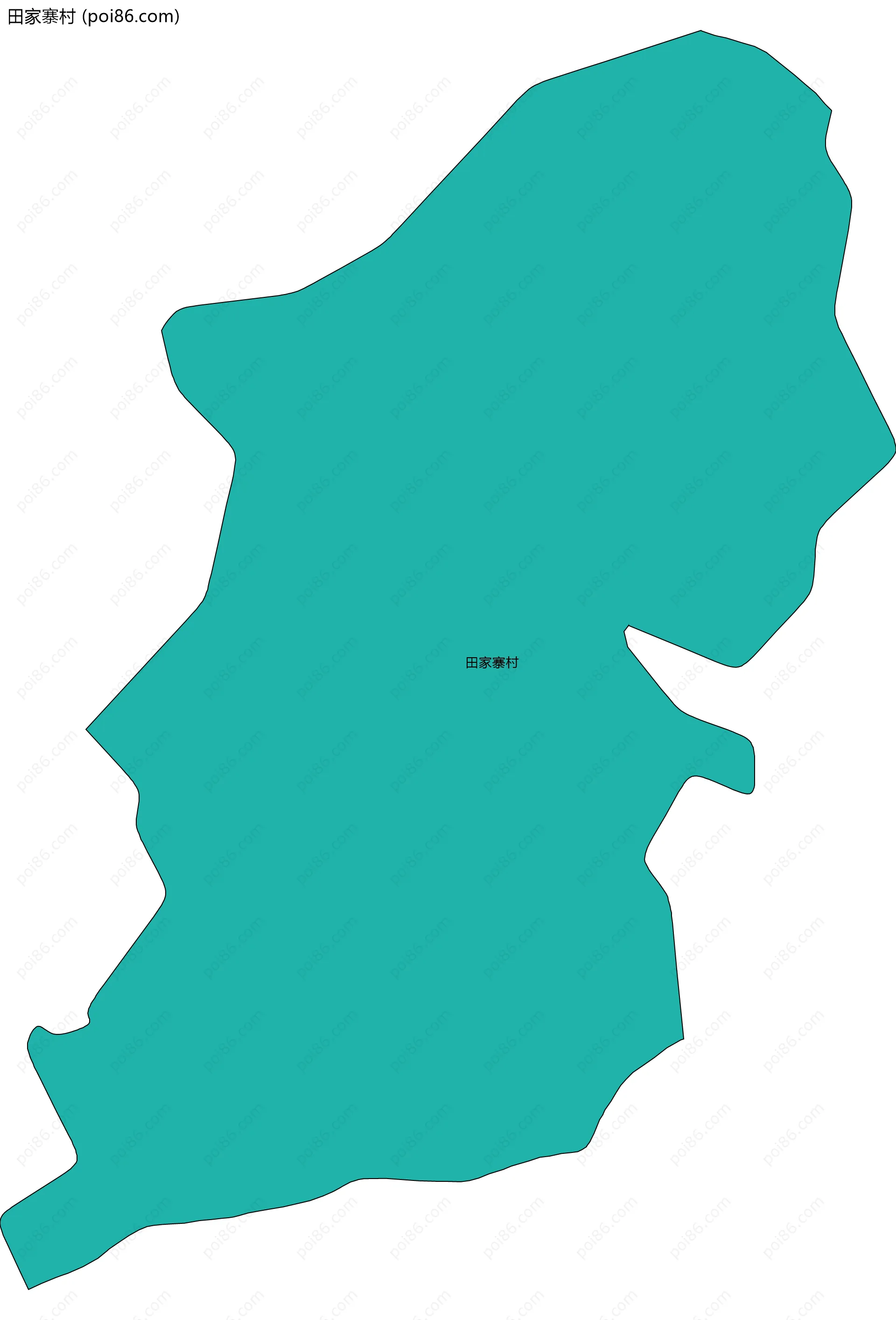 田家寨村边界地图
