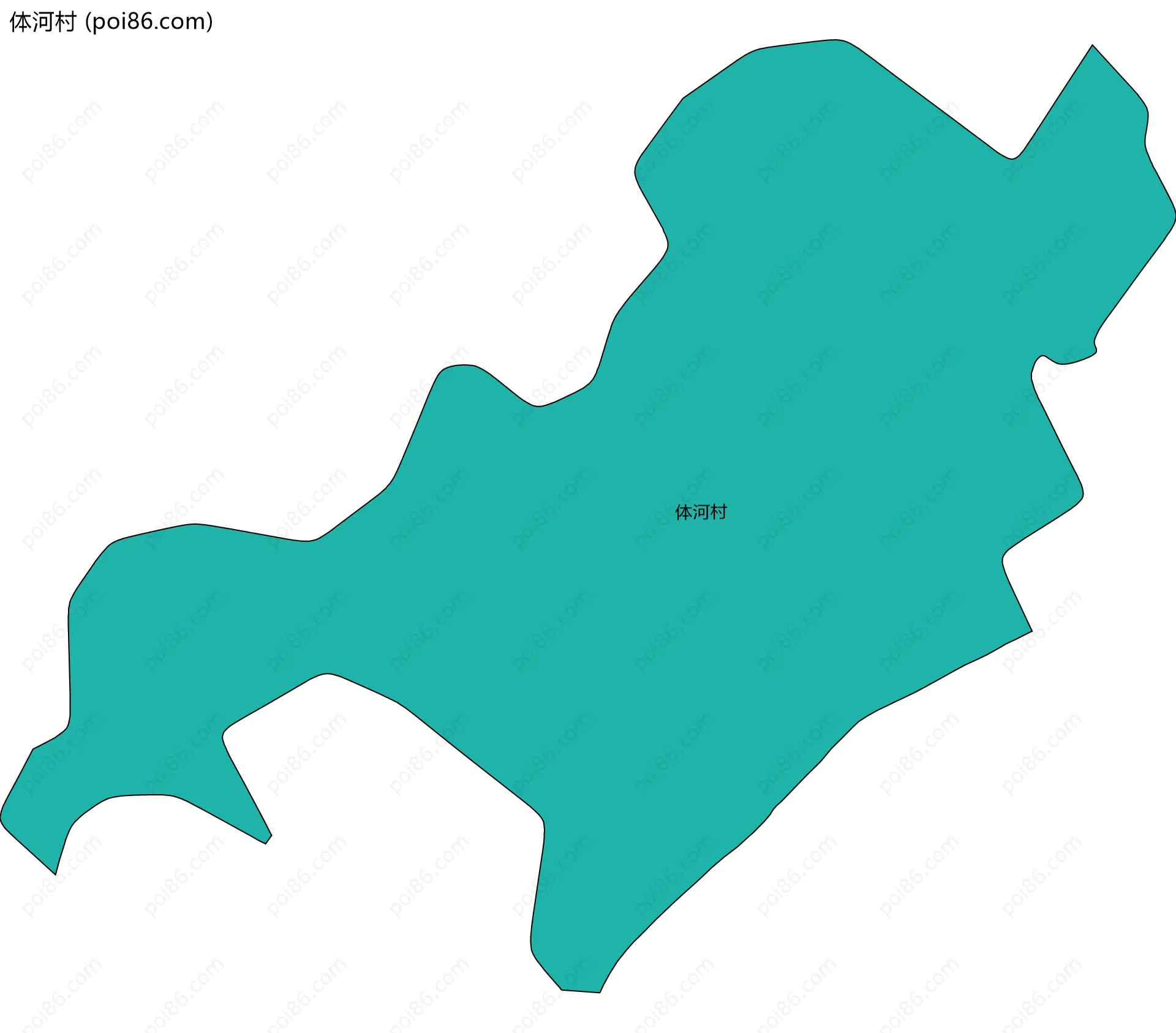 体河村边界地图