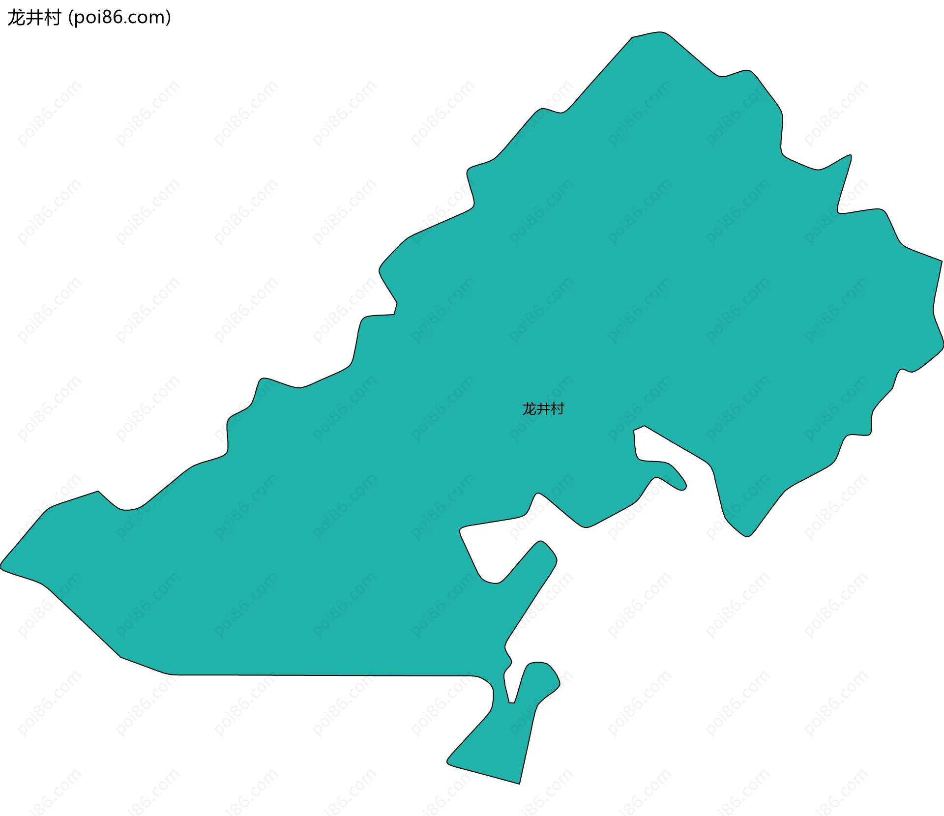 龙井村边界地图