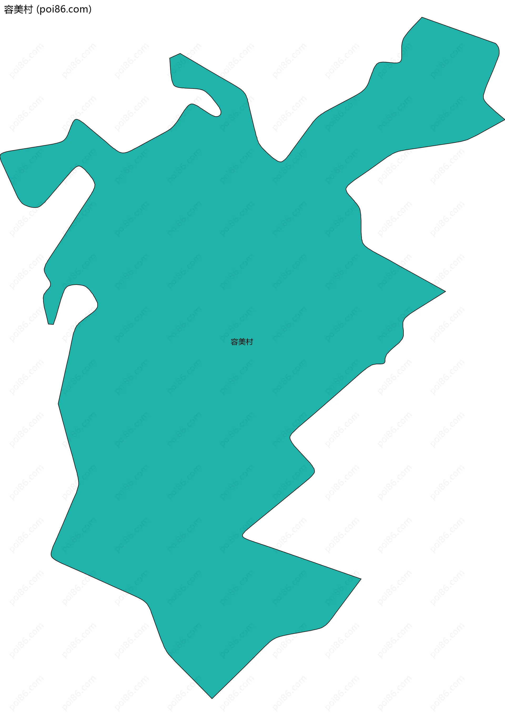 容美村边界地图