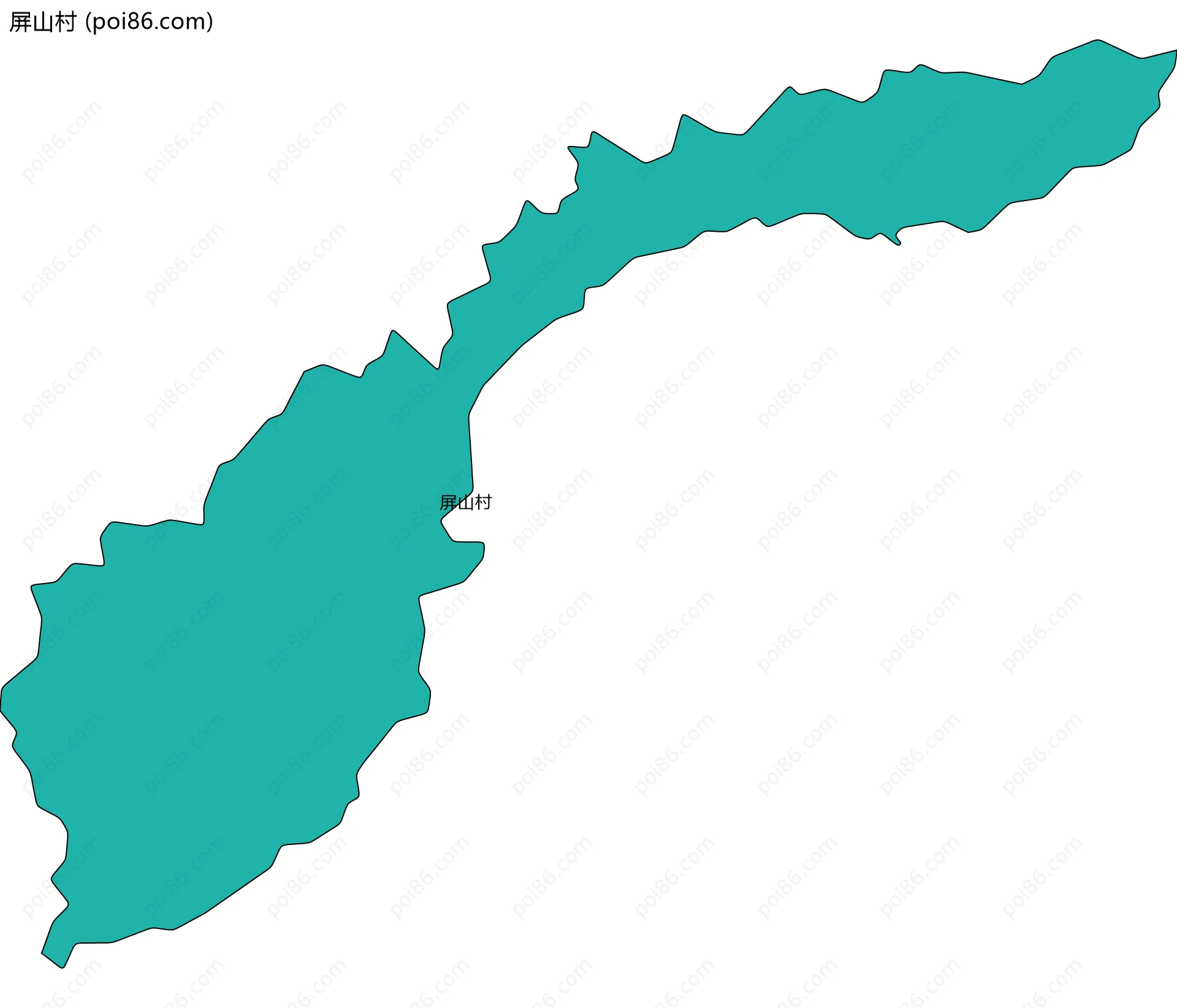 屏山村边界地图