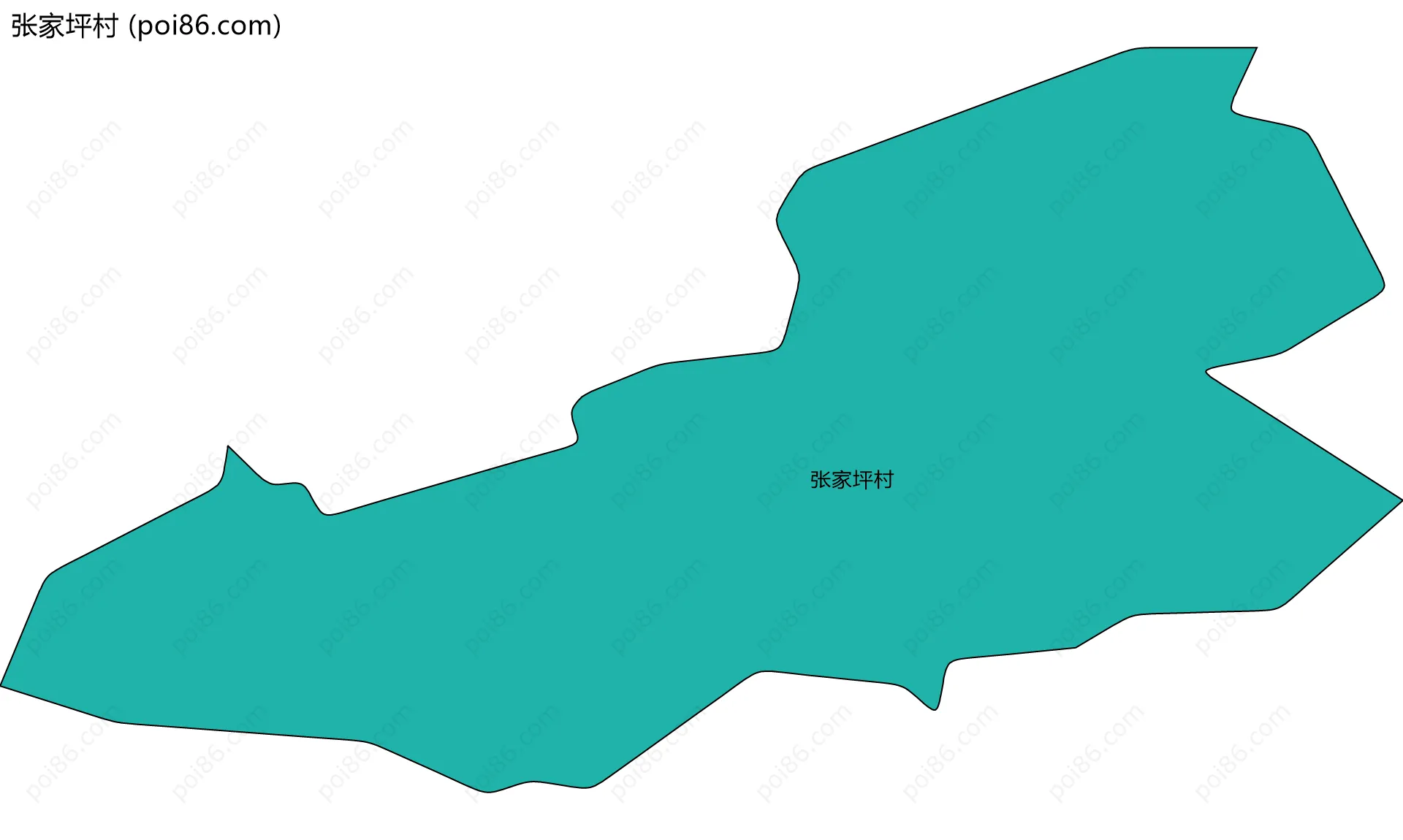 张家坪村边界地图