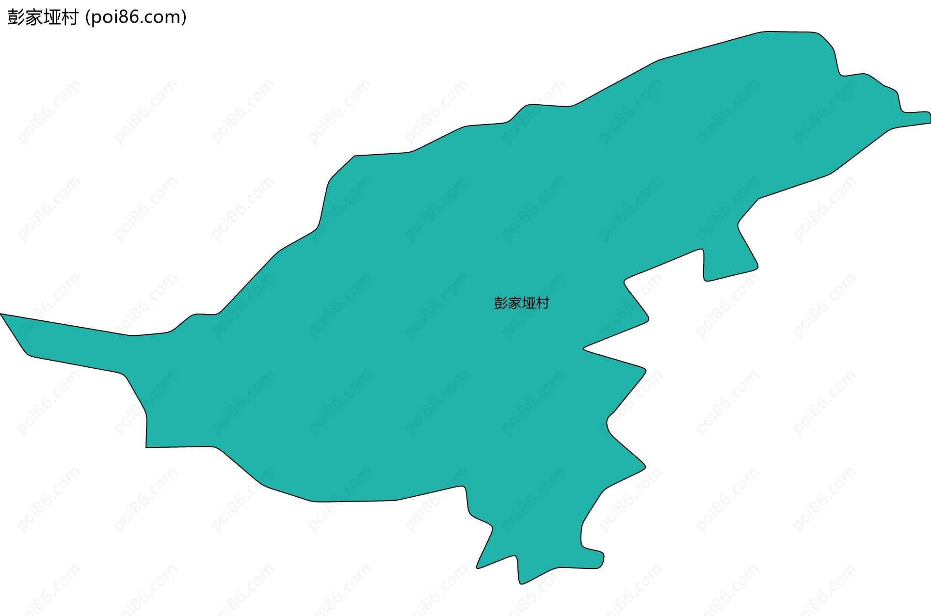彭家垭村边界地图
