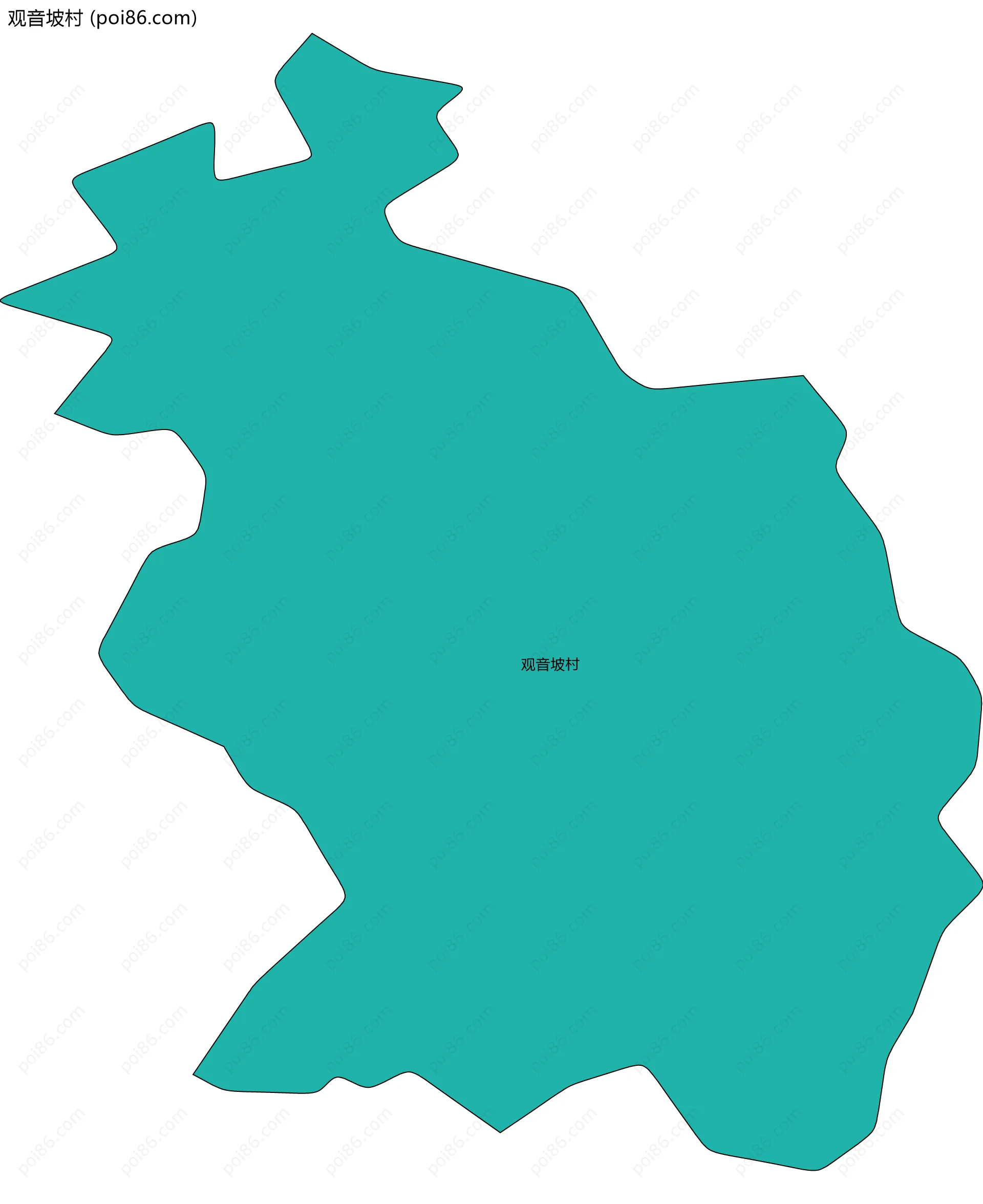 观音坡村边界地图