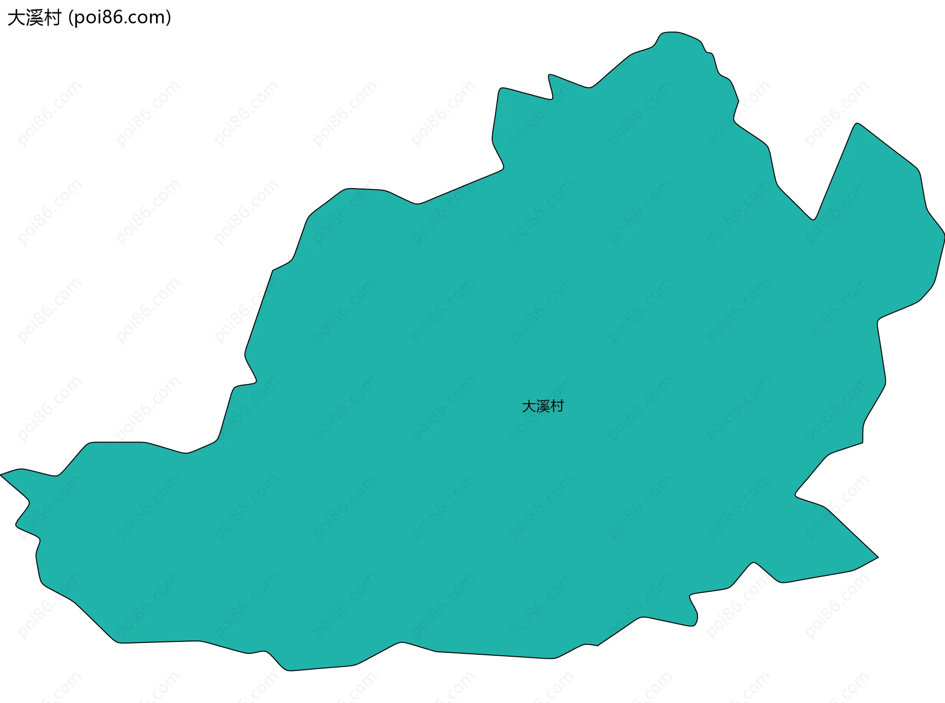 大溪村边界地图
