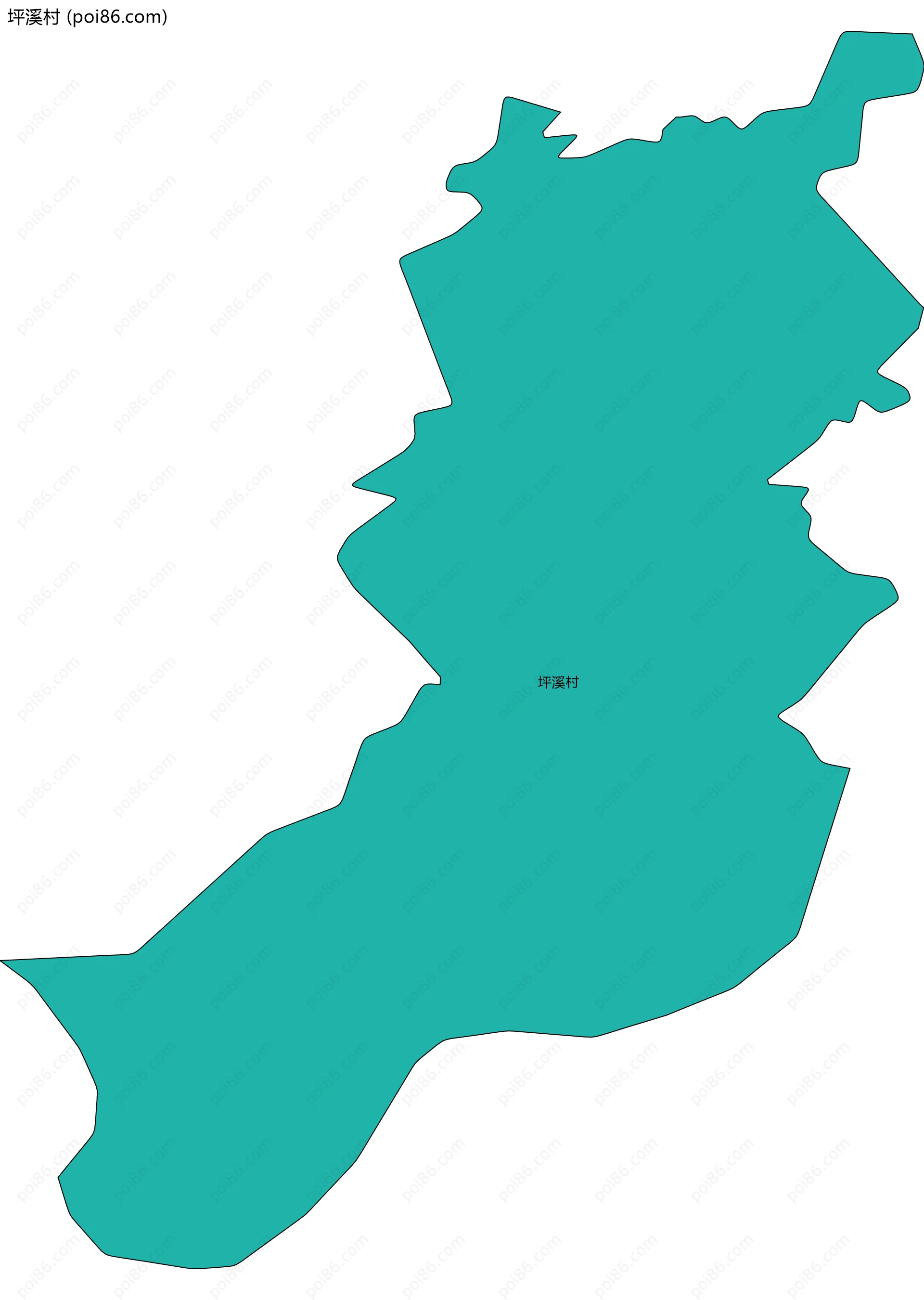 坪溪村边界地图