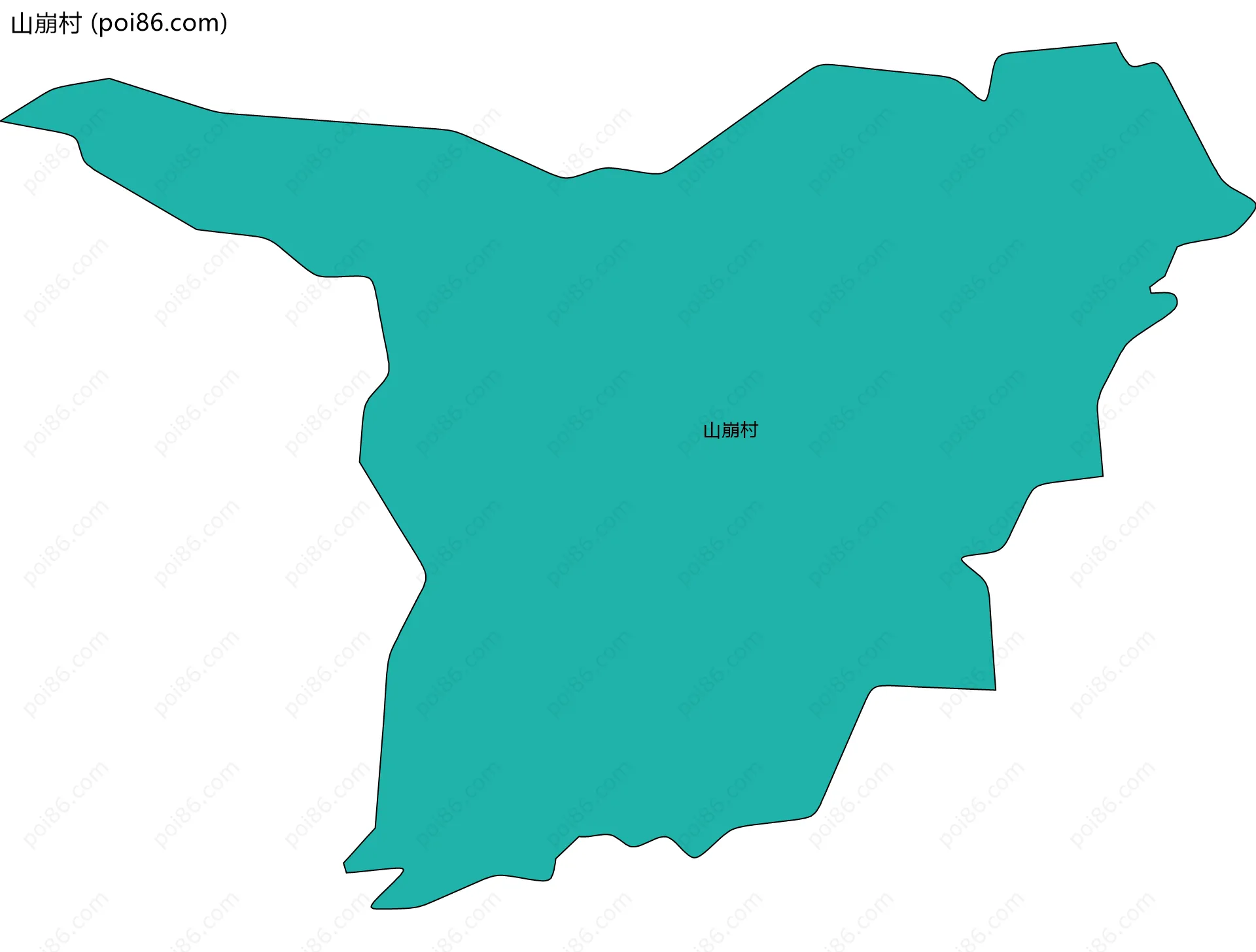 山崩村边界地图
