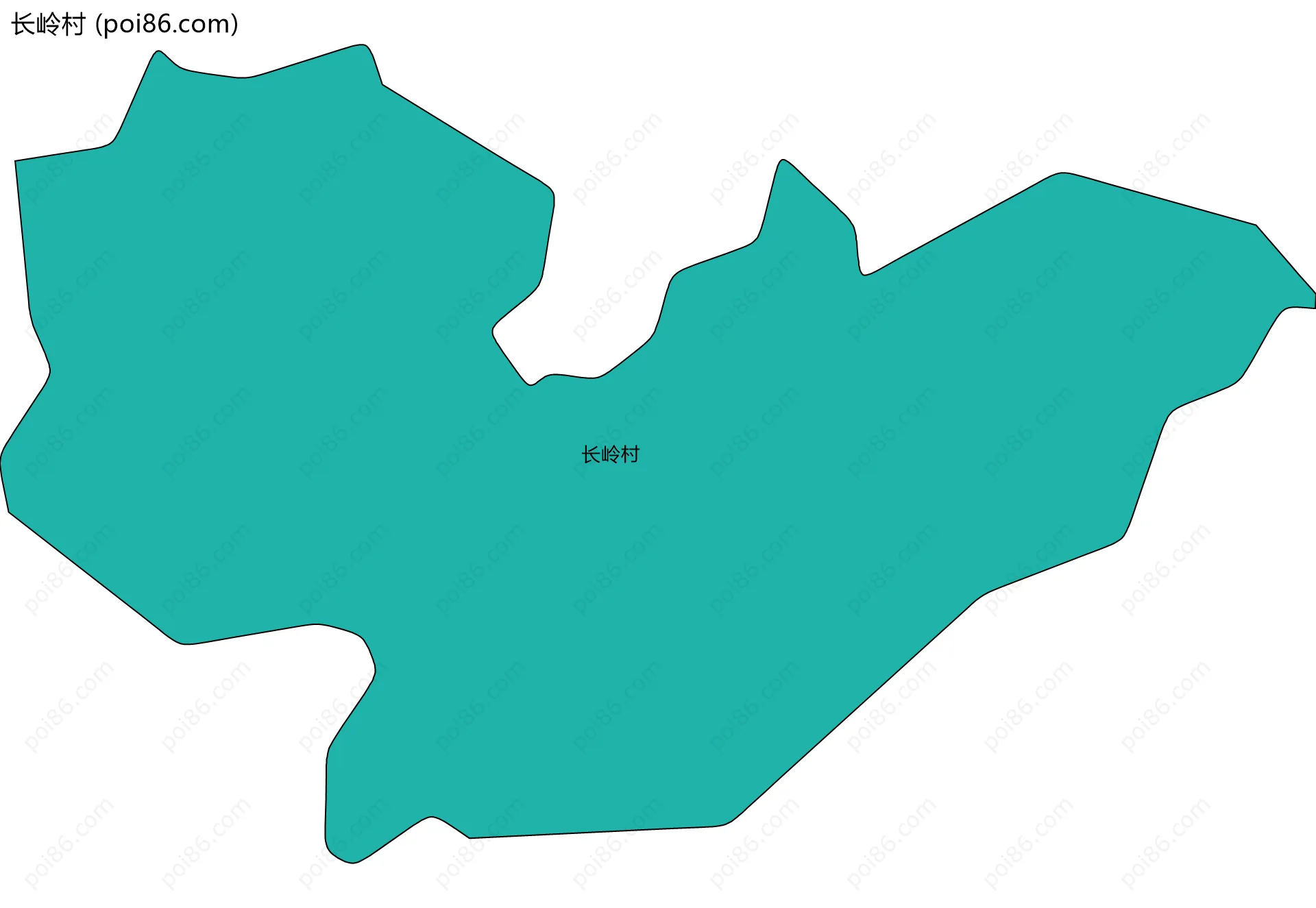 长岭村边界地图
