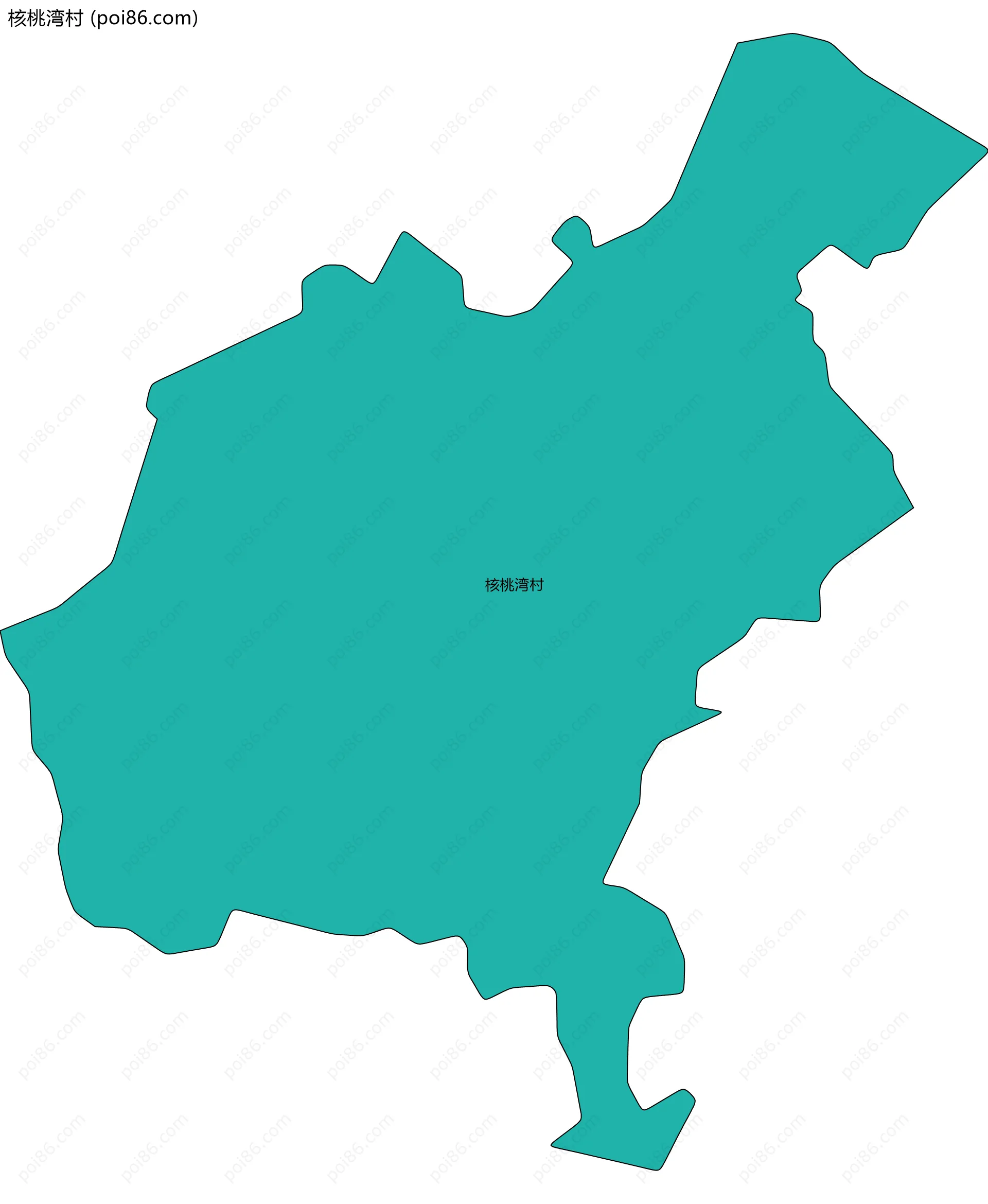 核桃湾村边界地图