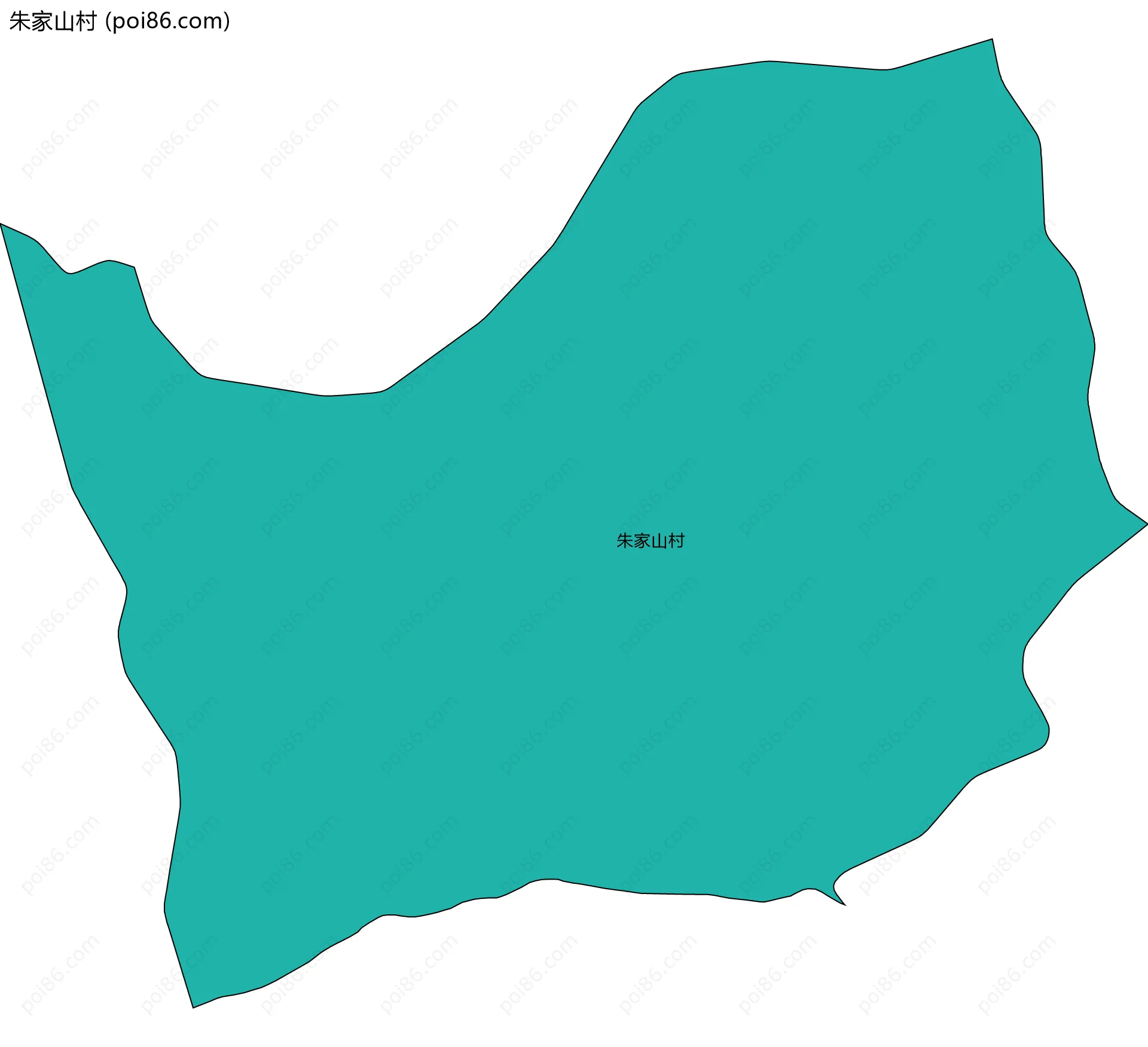 朱家山村边界地图