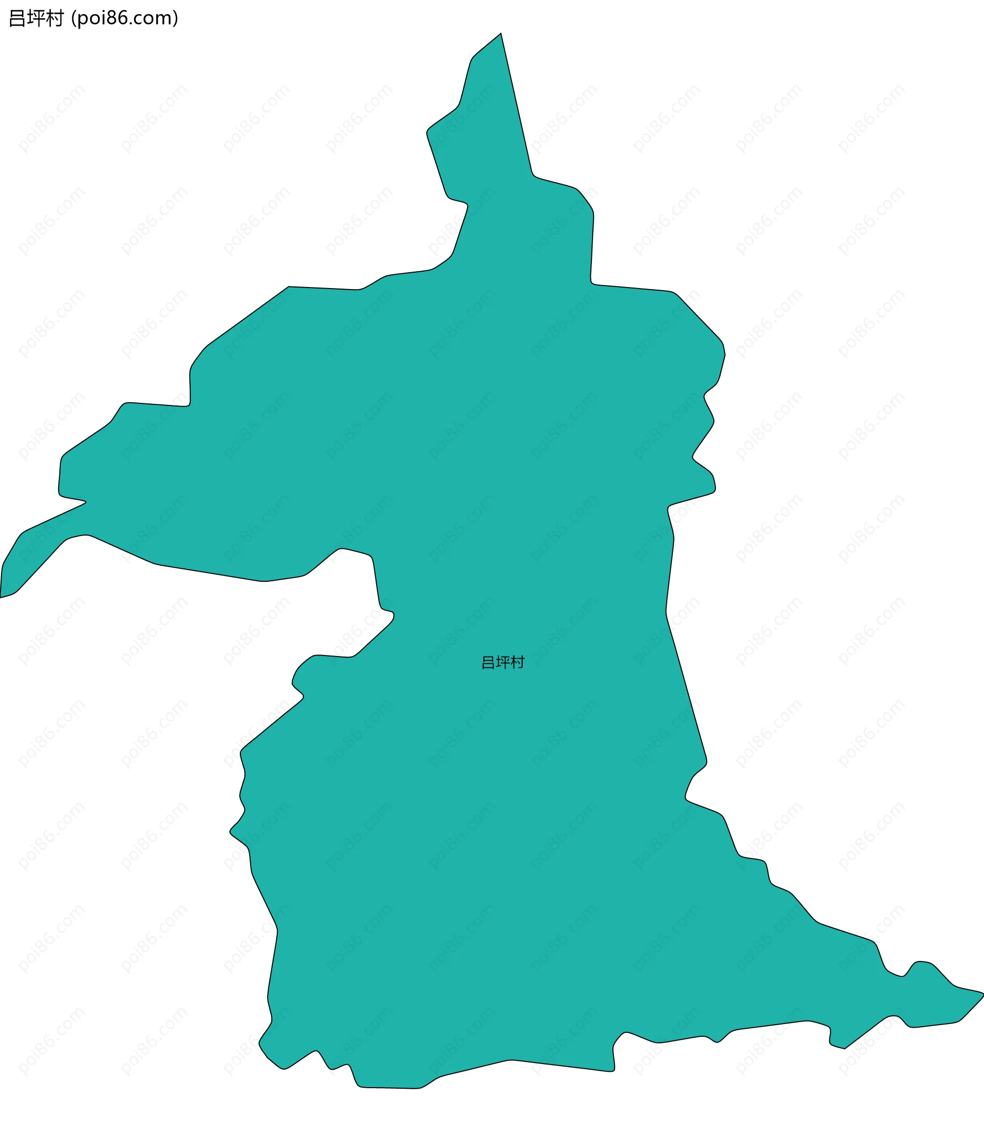 吕坪村边界地图