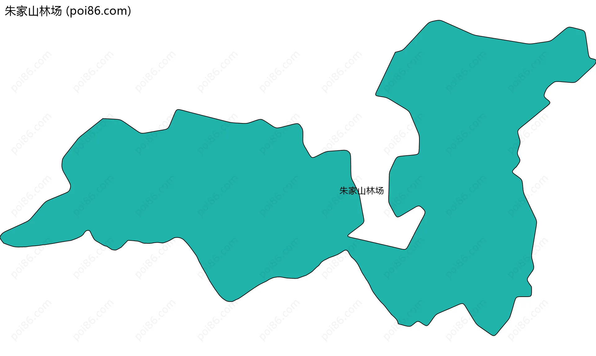 朱家山林场边界地图