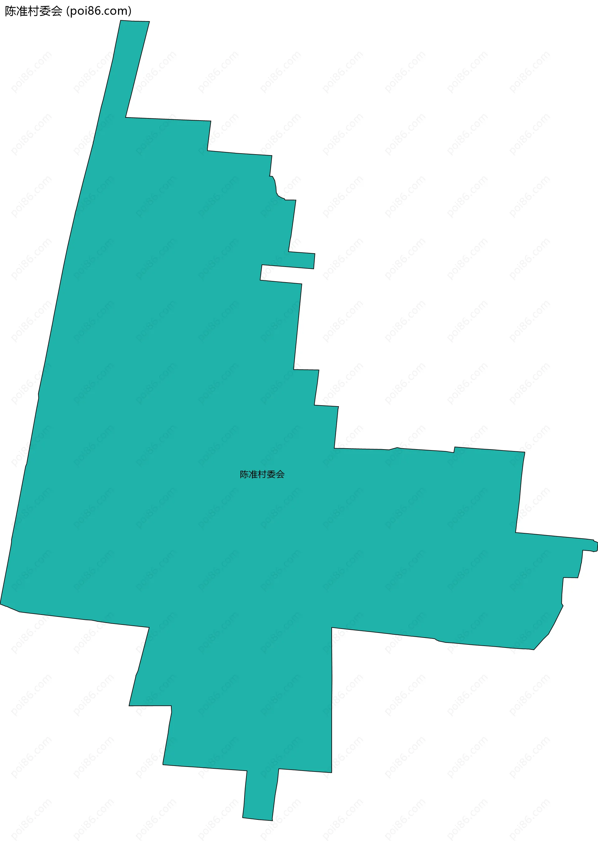 陈准村委会边界地图