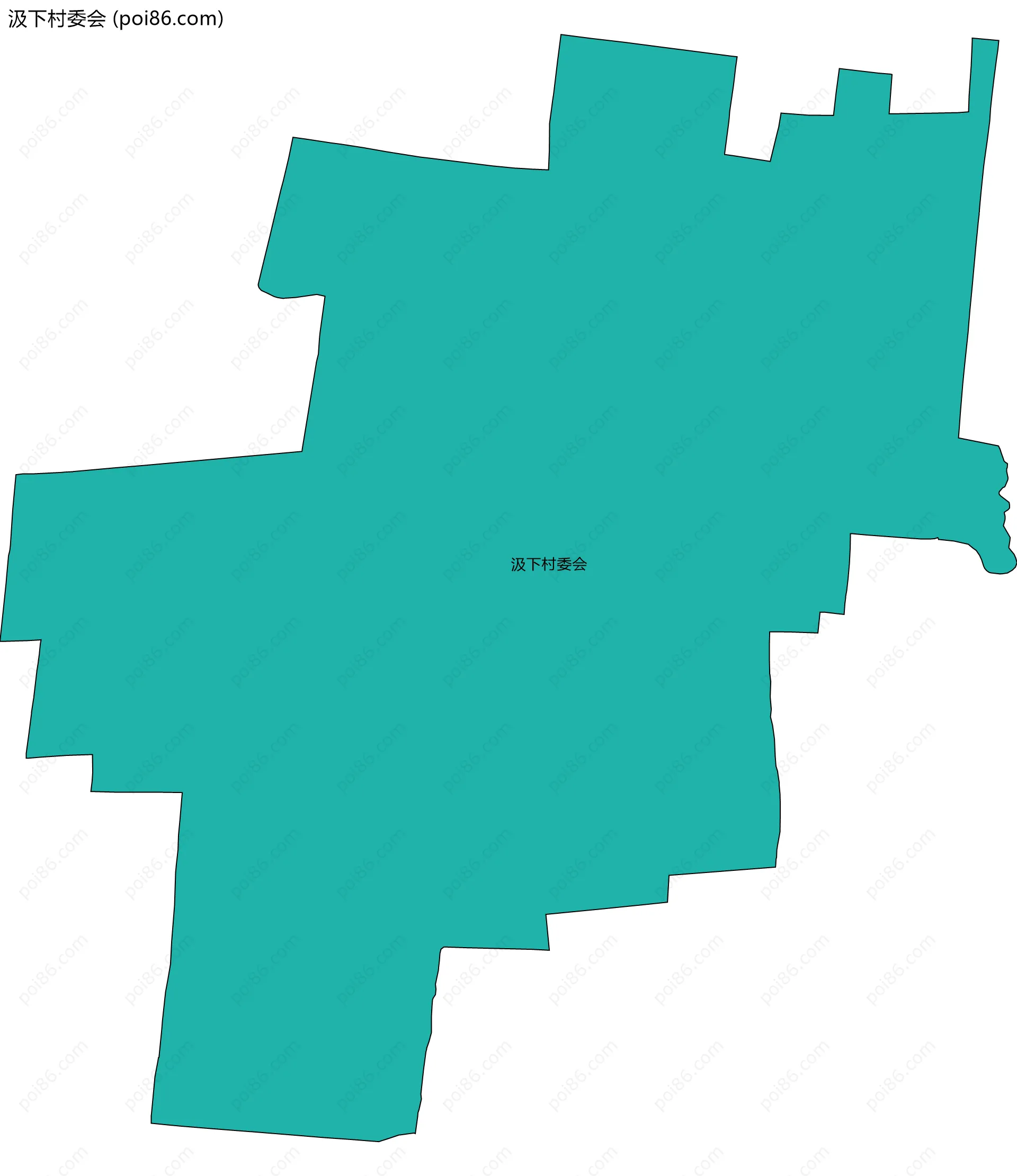 汲下村委会边界地图