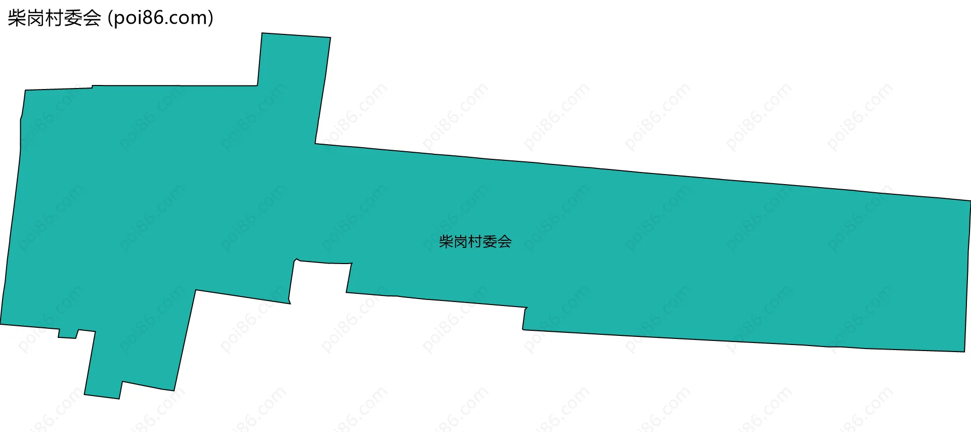 柴岗村委会边界地图