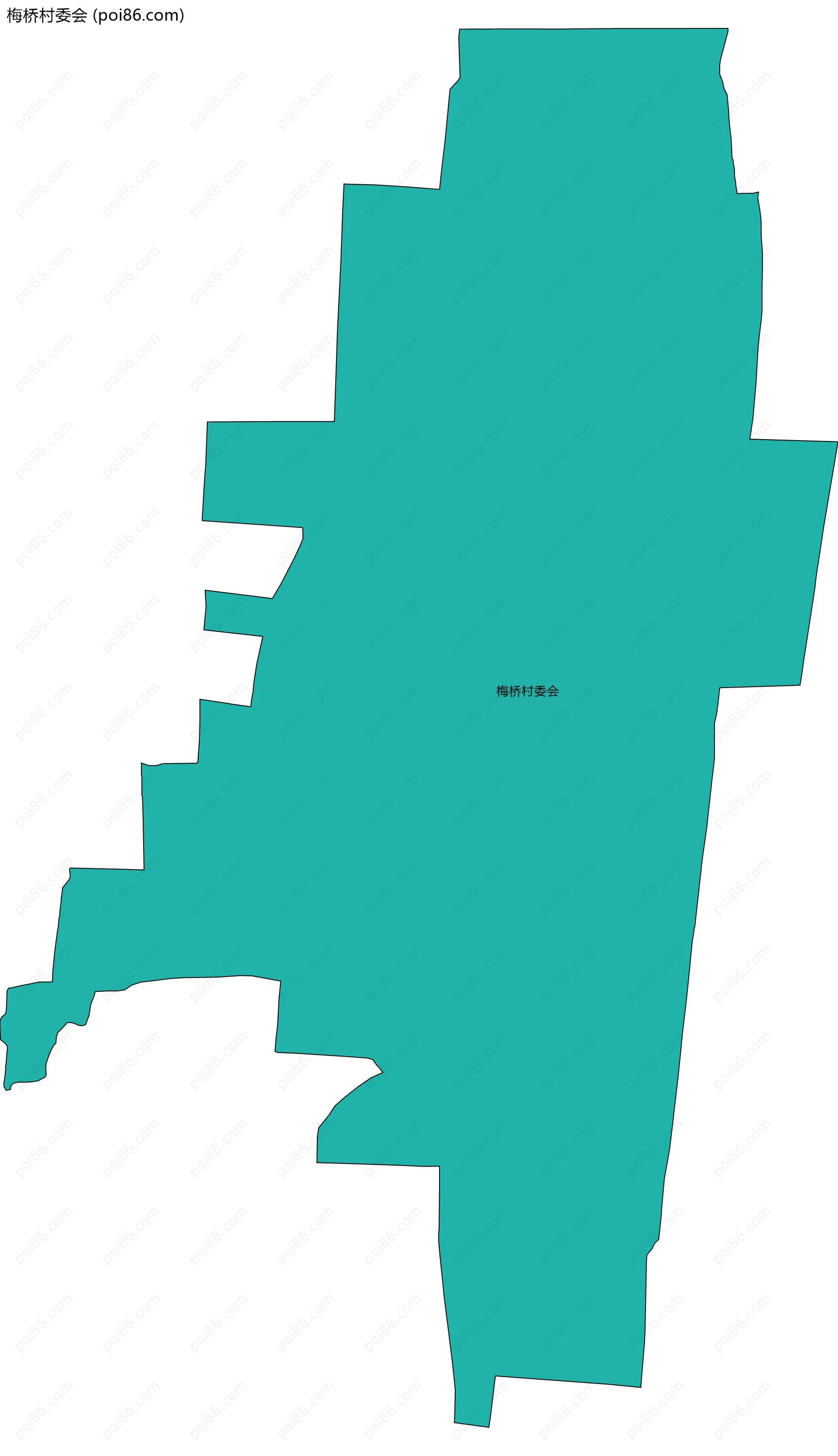 梅桥村委会边界地图