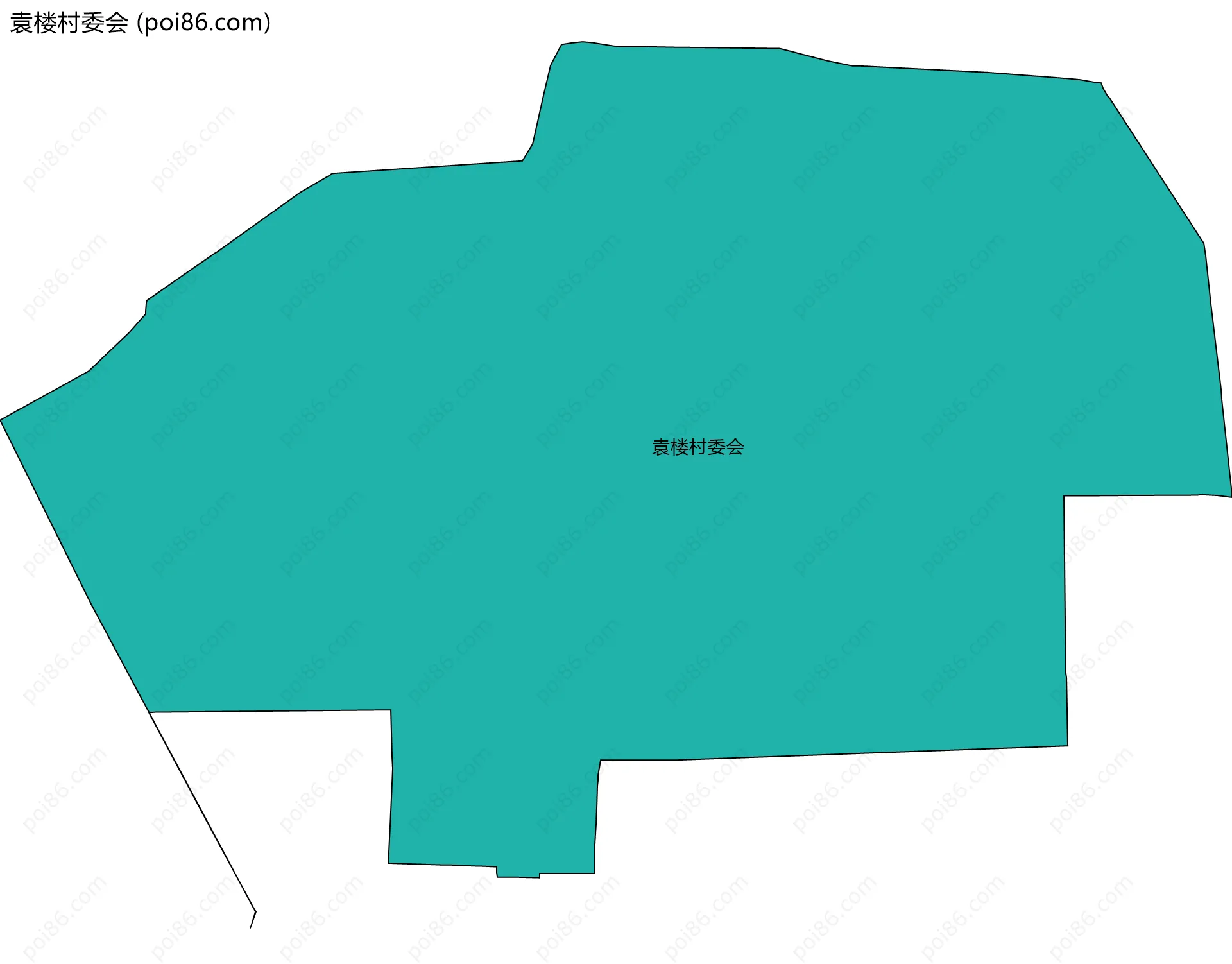 袁楼村委会边界地图