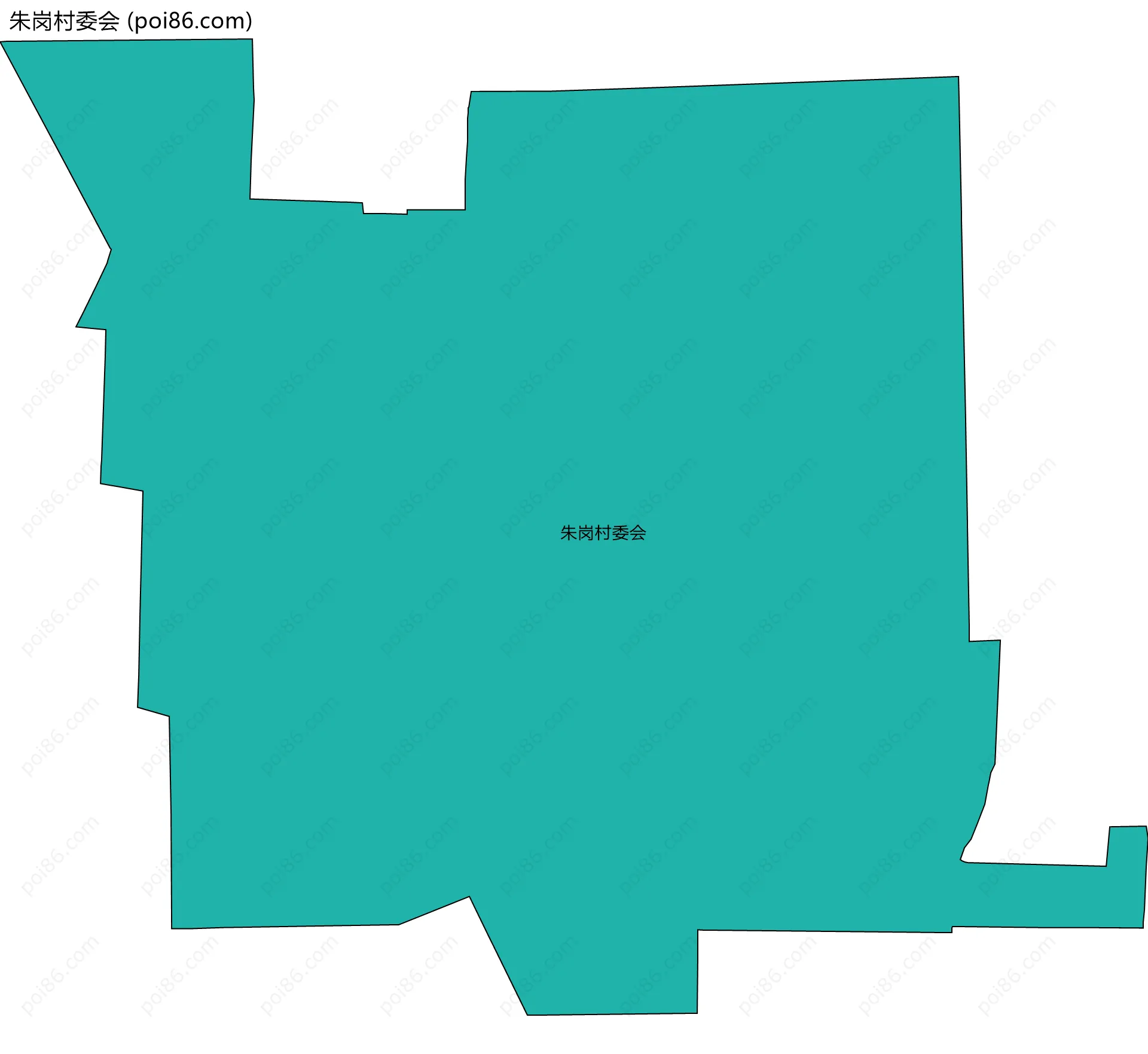 朱岗村委会边界地图