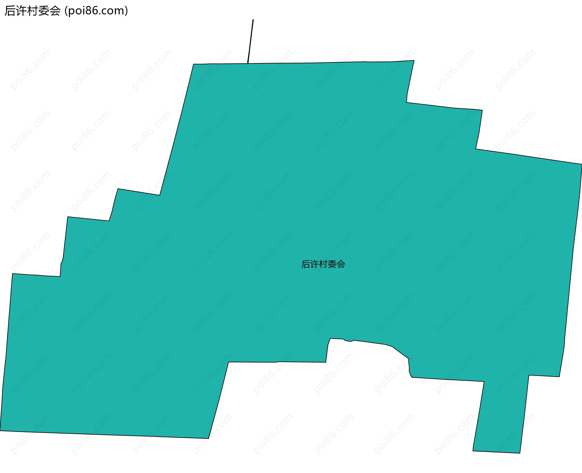后许村委会边界地图