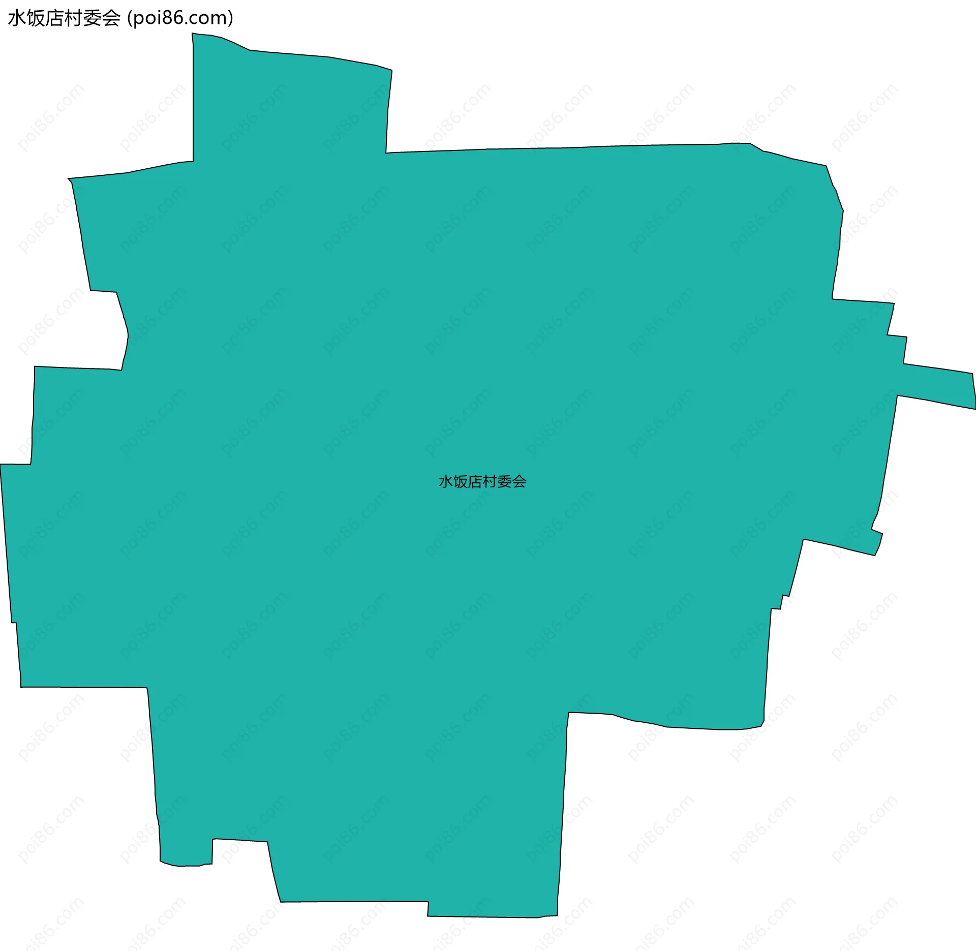 水饭店村委会边界地图