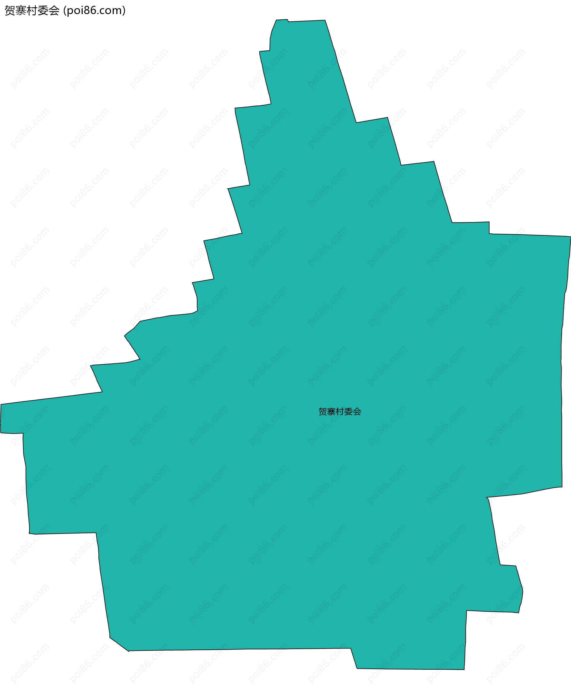 贺寨村委会边界地图