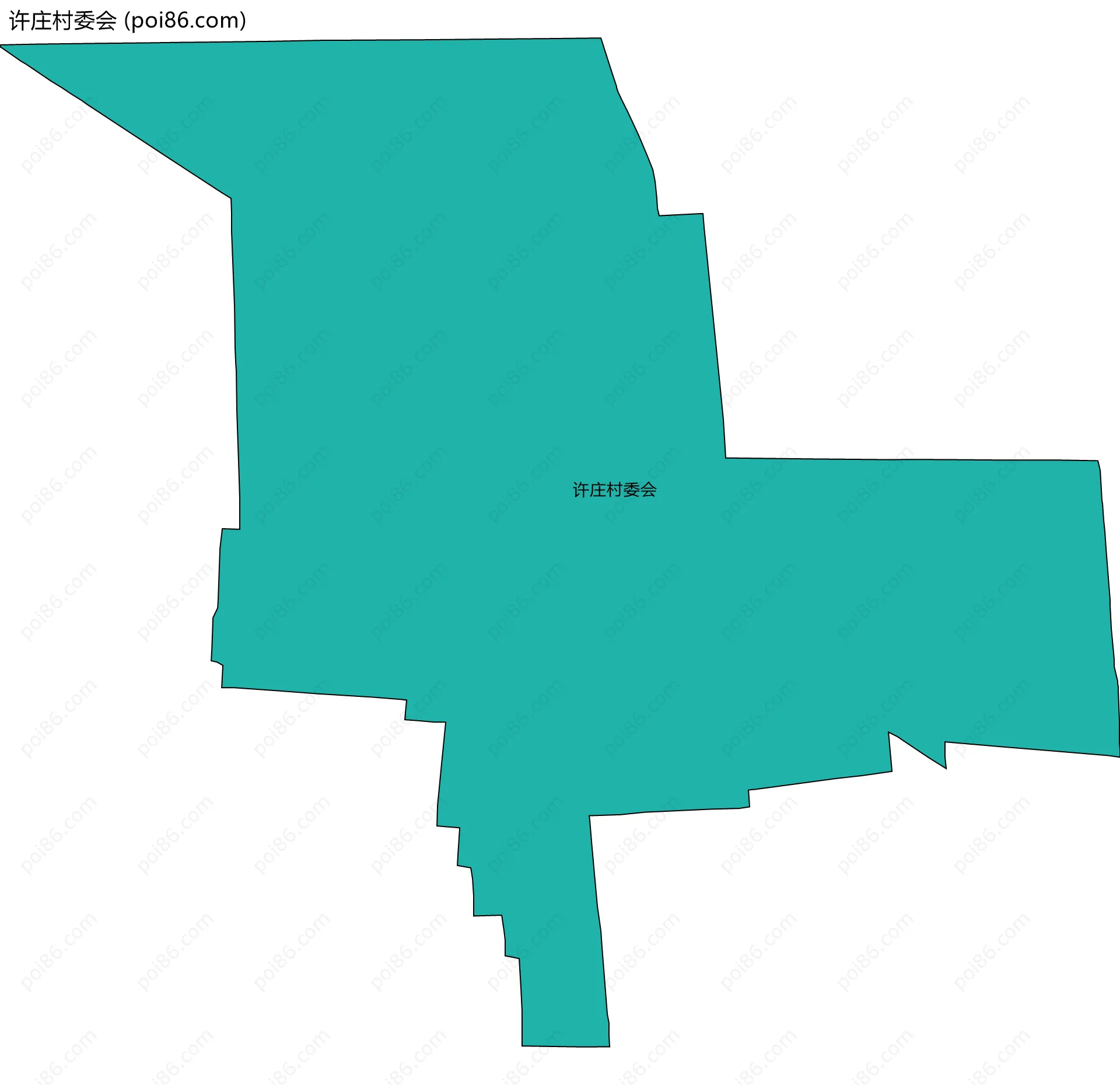 许庄村委会边界地图