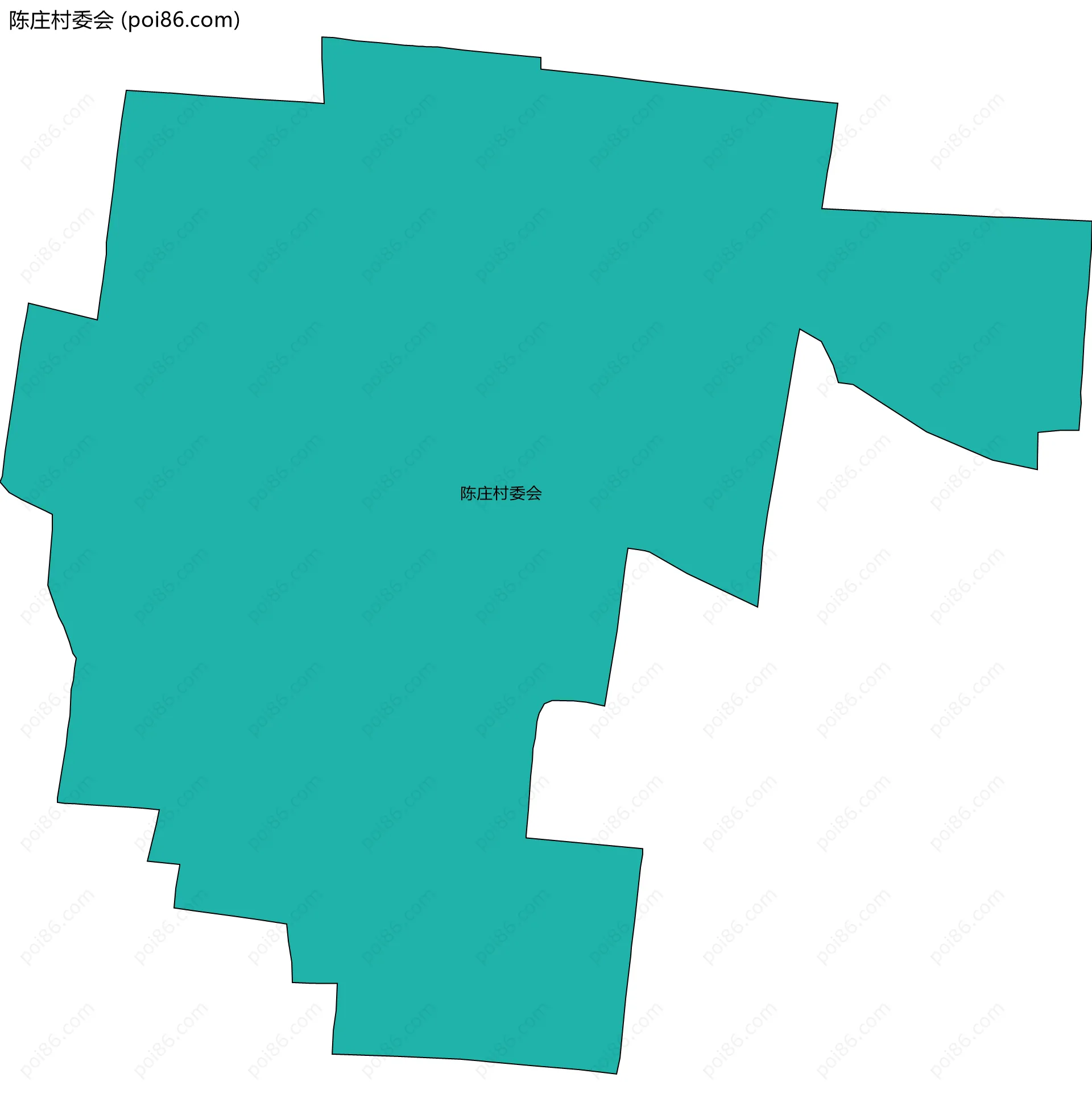 陈庄村委会边界地图