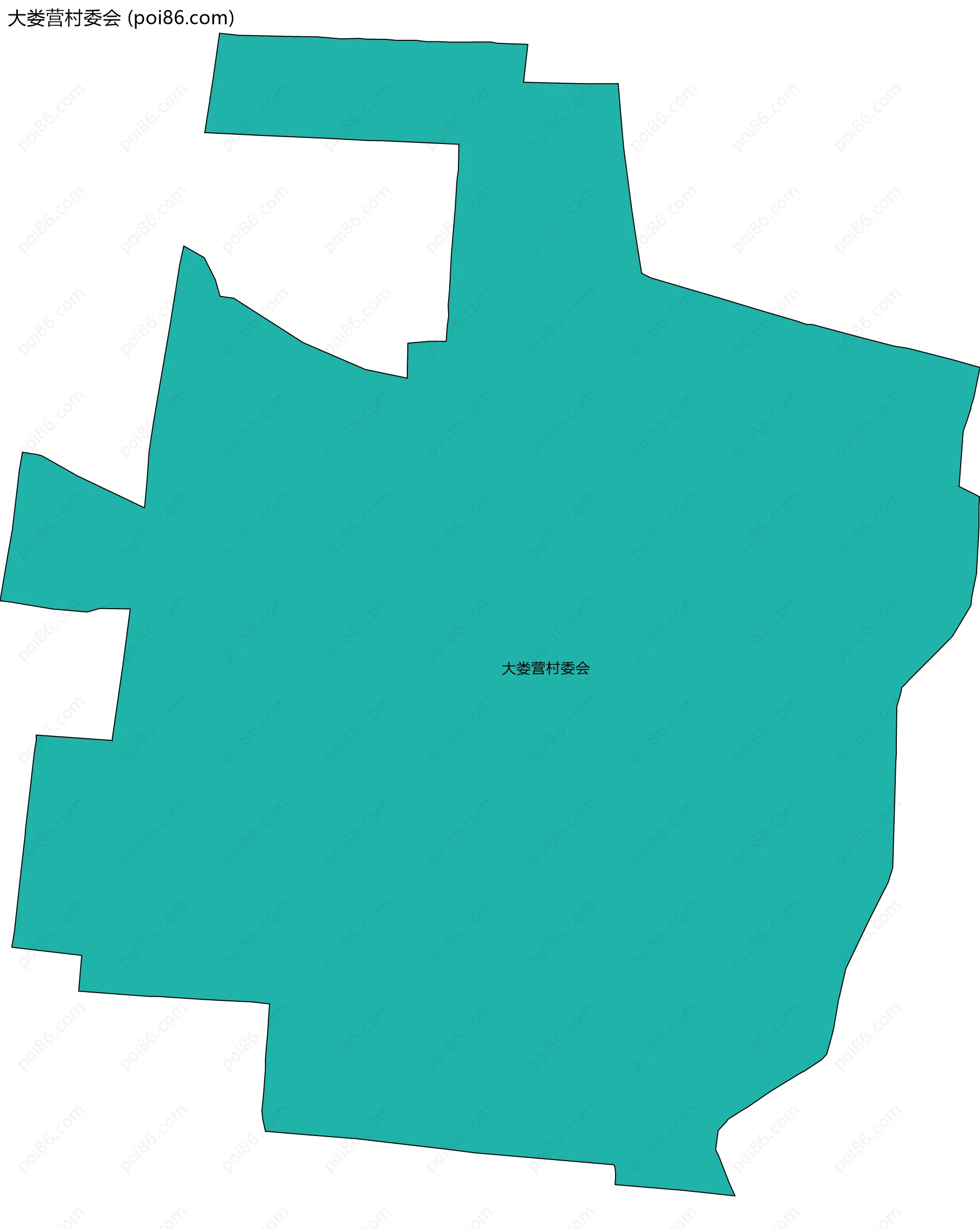 大娄营村委会边界地图