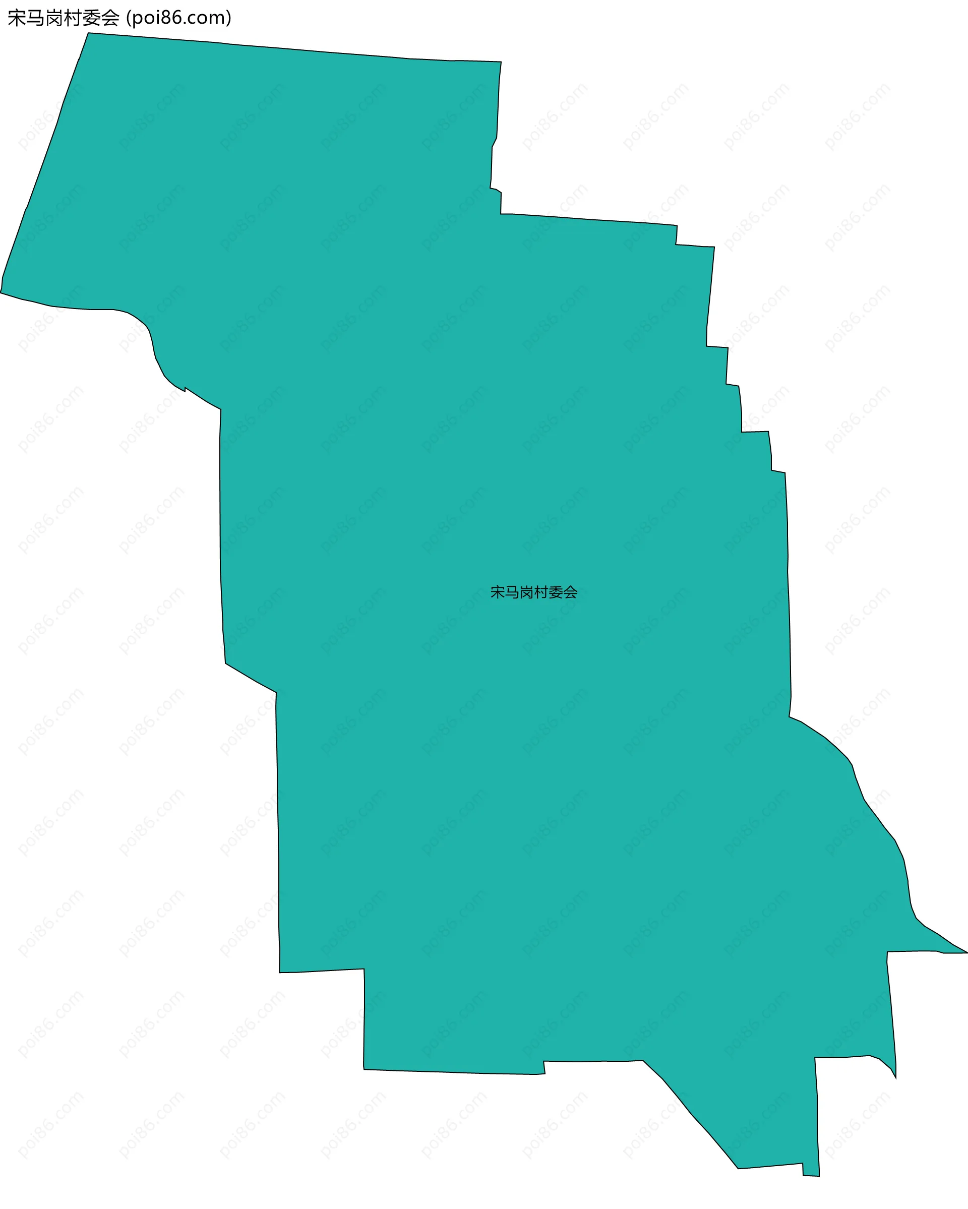 宋马岗村委会边界地图