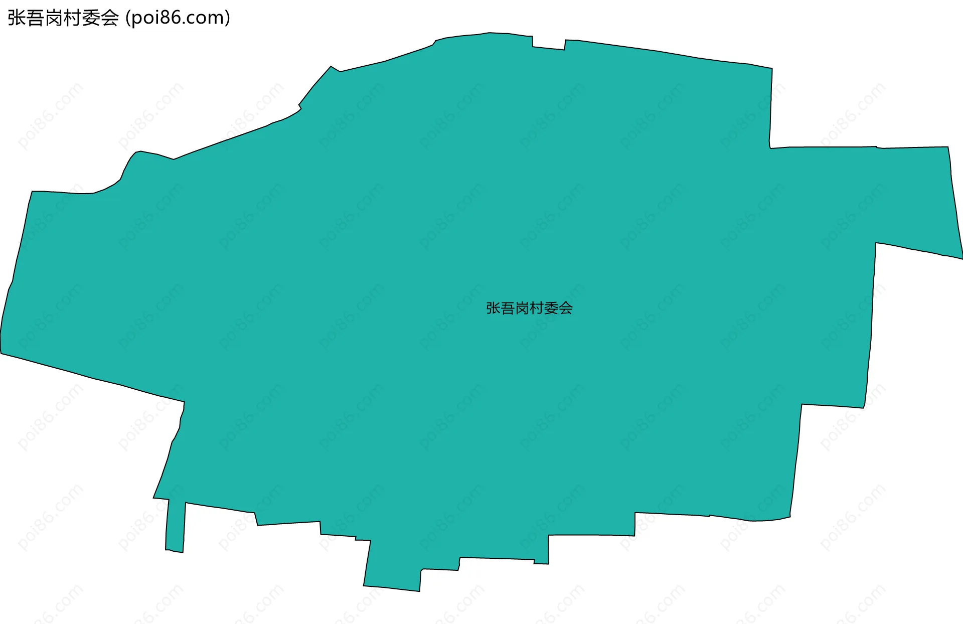 张吾岗村委会边界地图