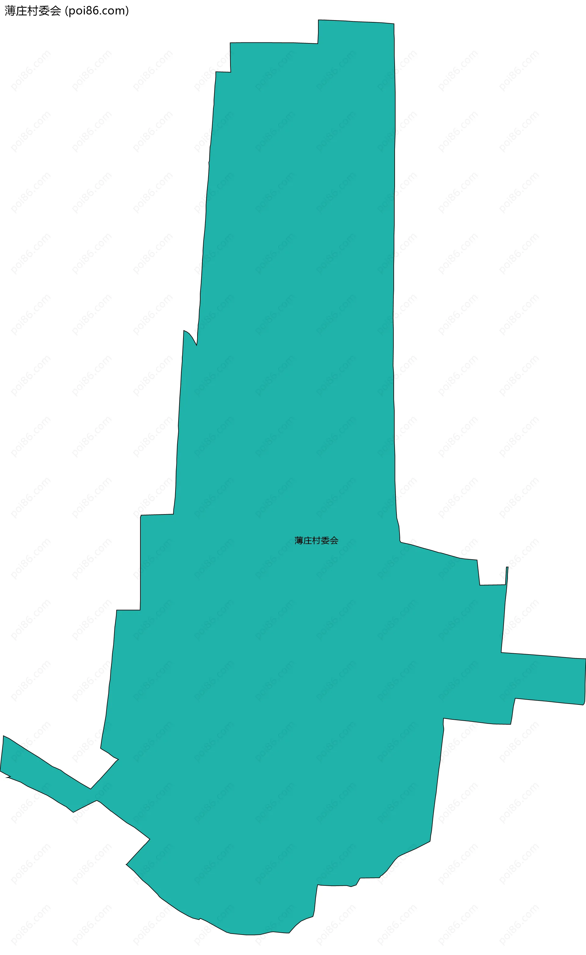 薄庄村委会边界地图