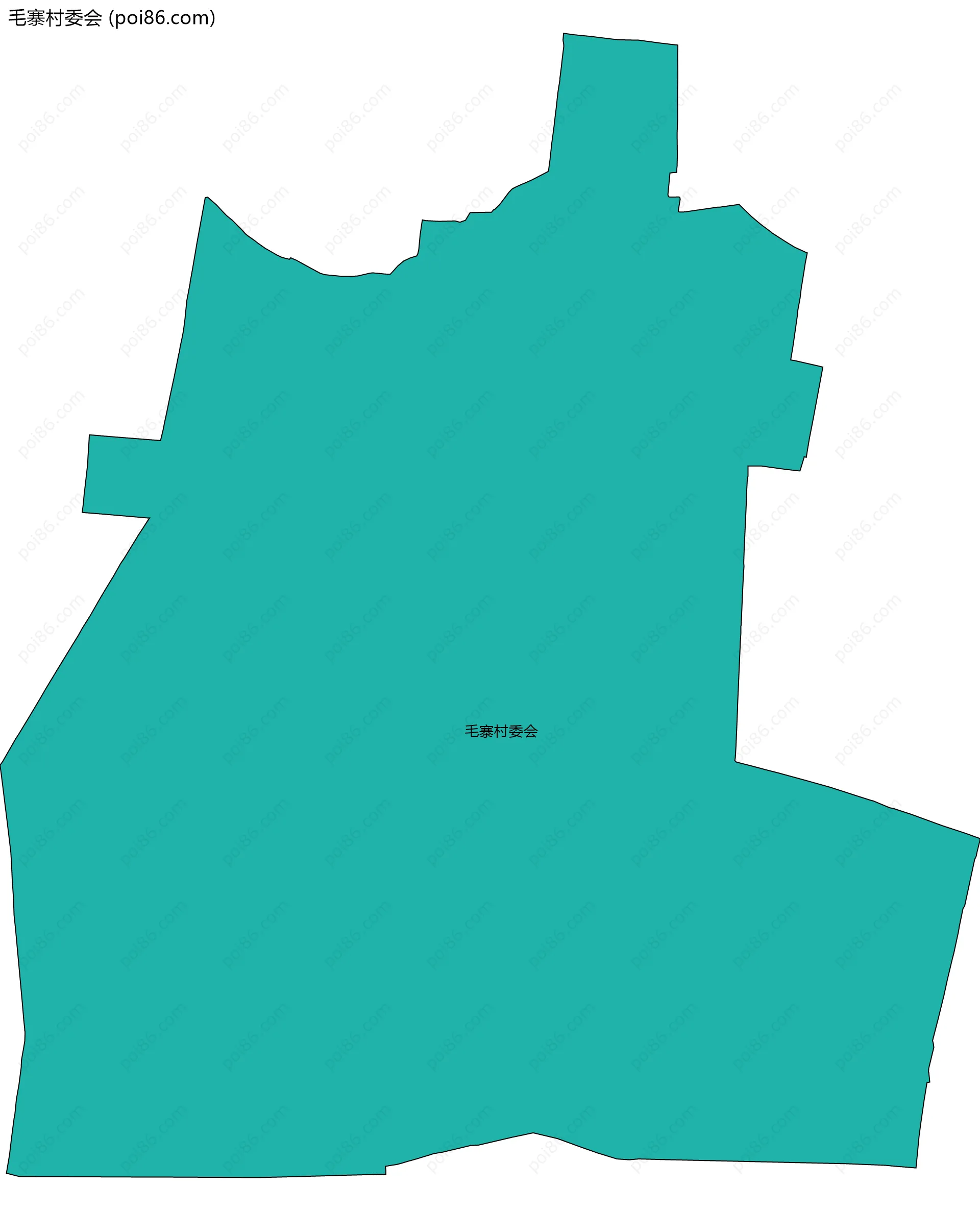 毛寨村委会边界地图