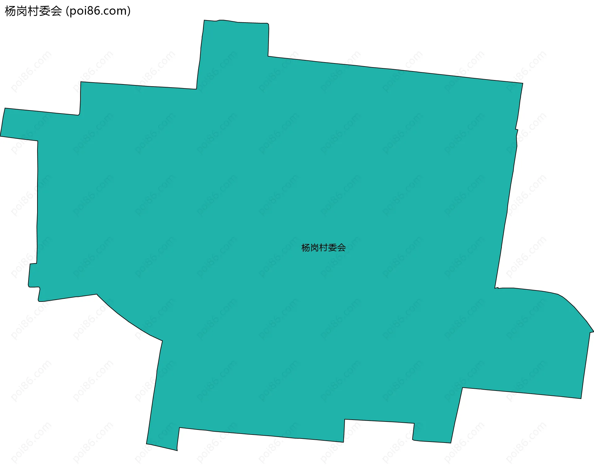 杨岗村委会边界地图