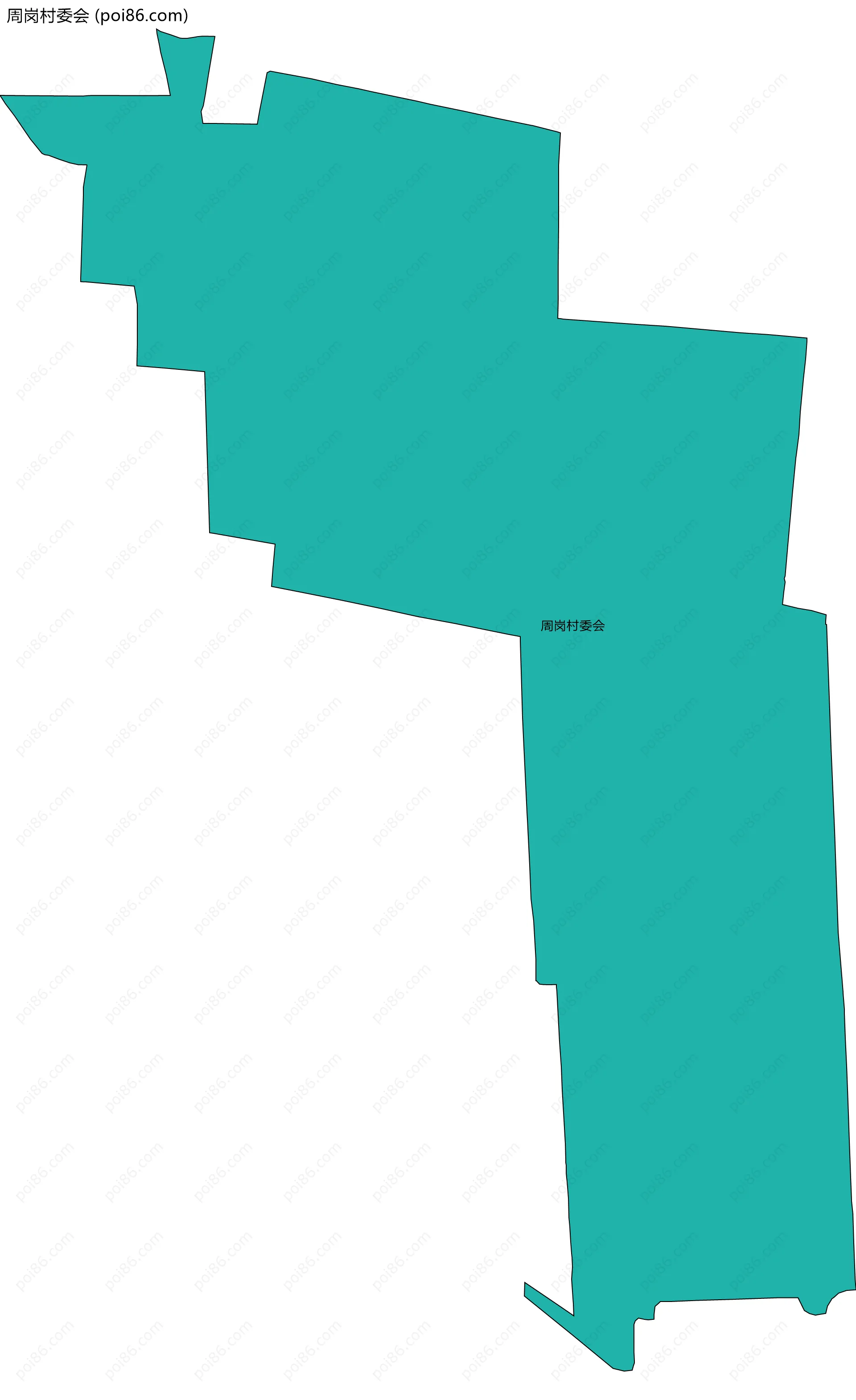 周岗村委会边界地图