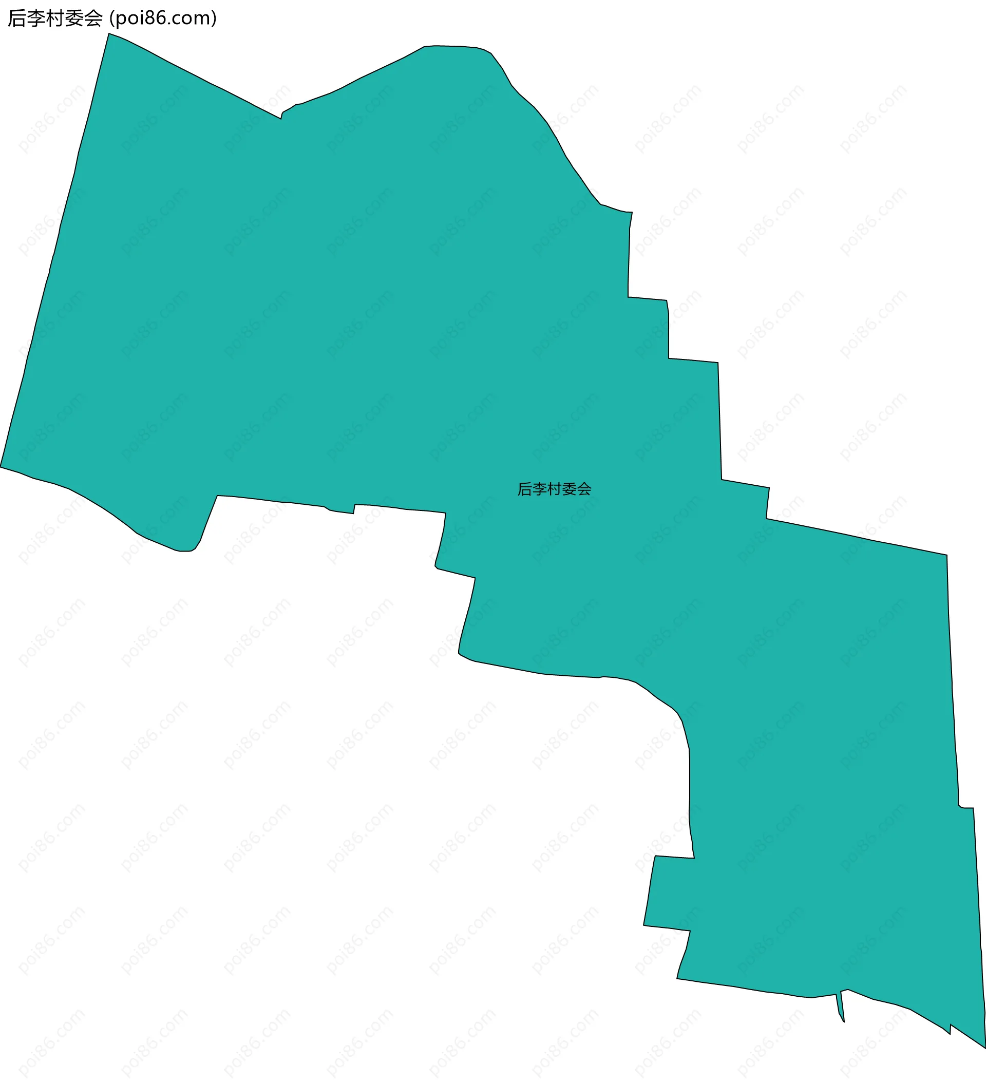 后李村委会边界地图