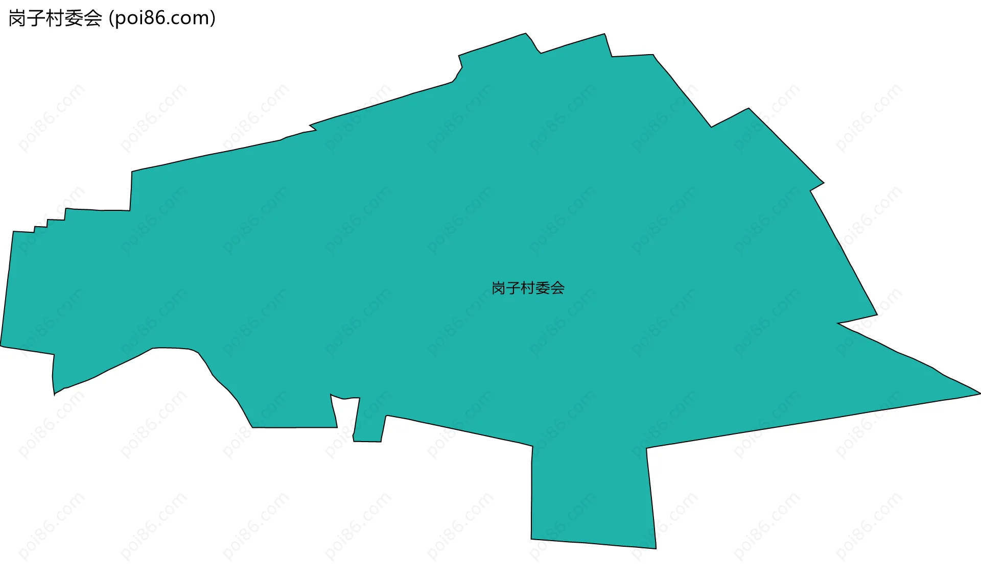 岗子村委会边界地图