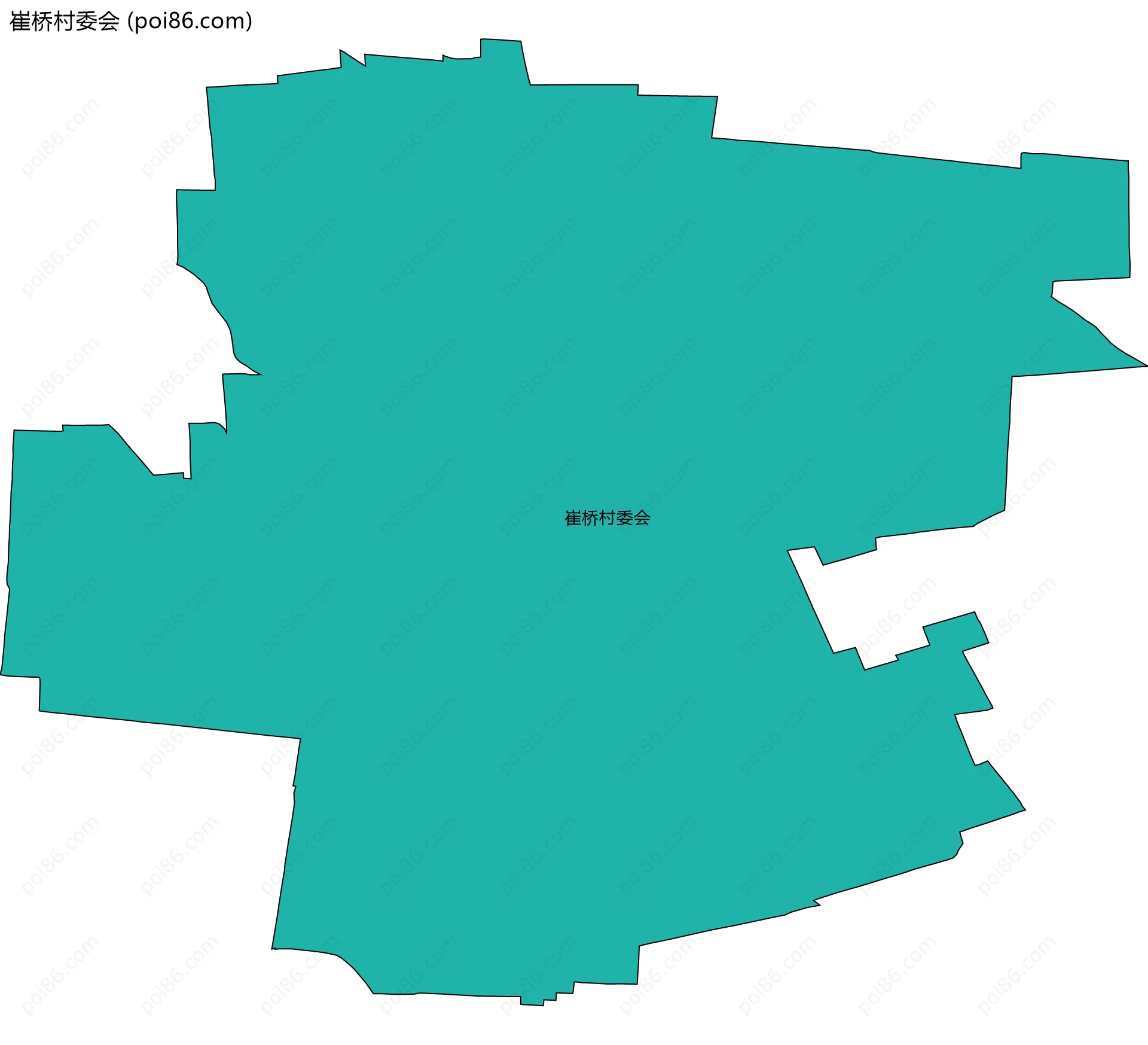 崔桥村委会边界地图