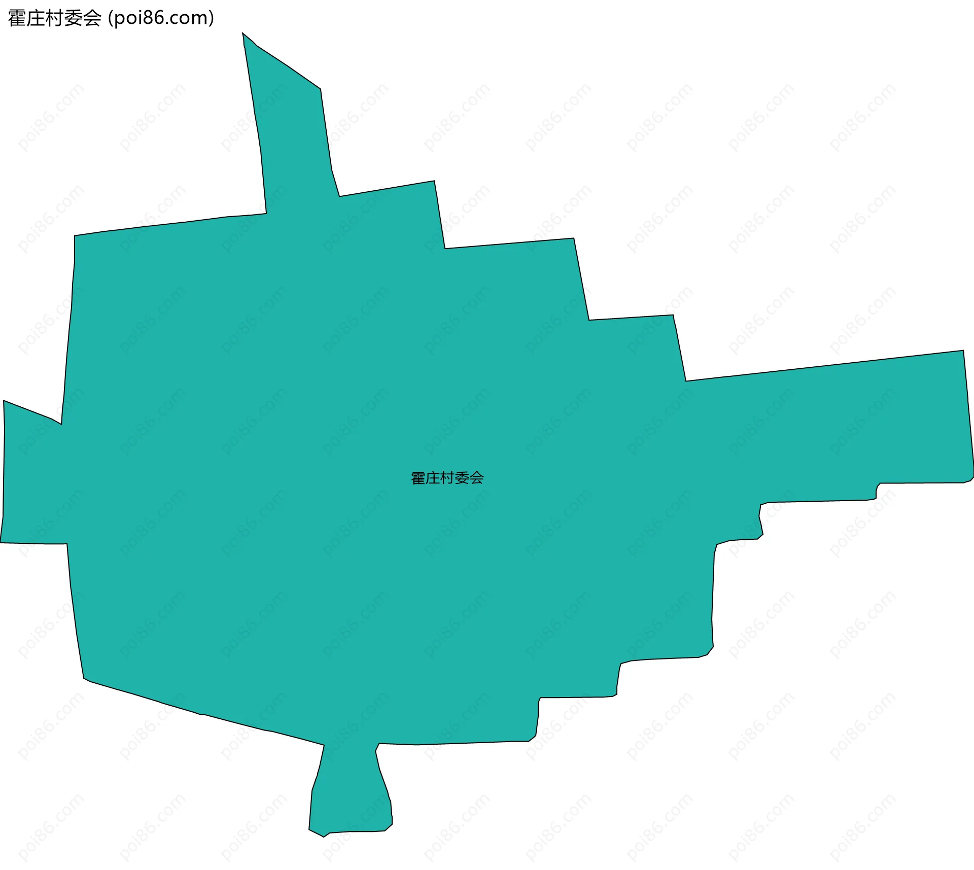 霍庄村委会边界地图