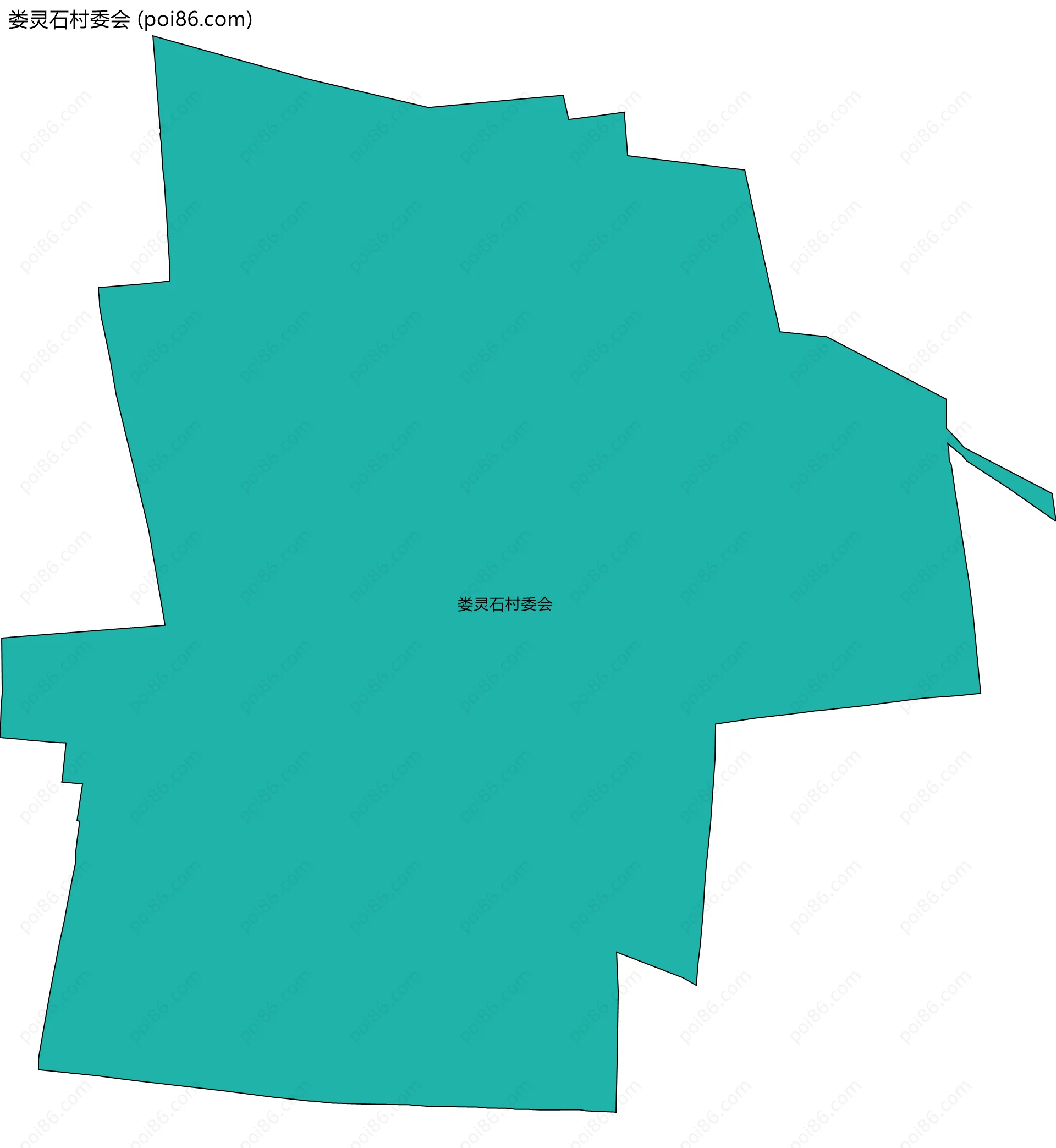 娄灵石村委会边界地图