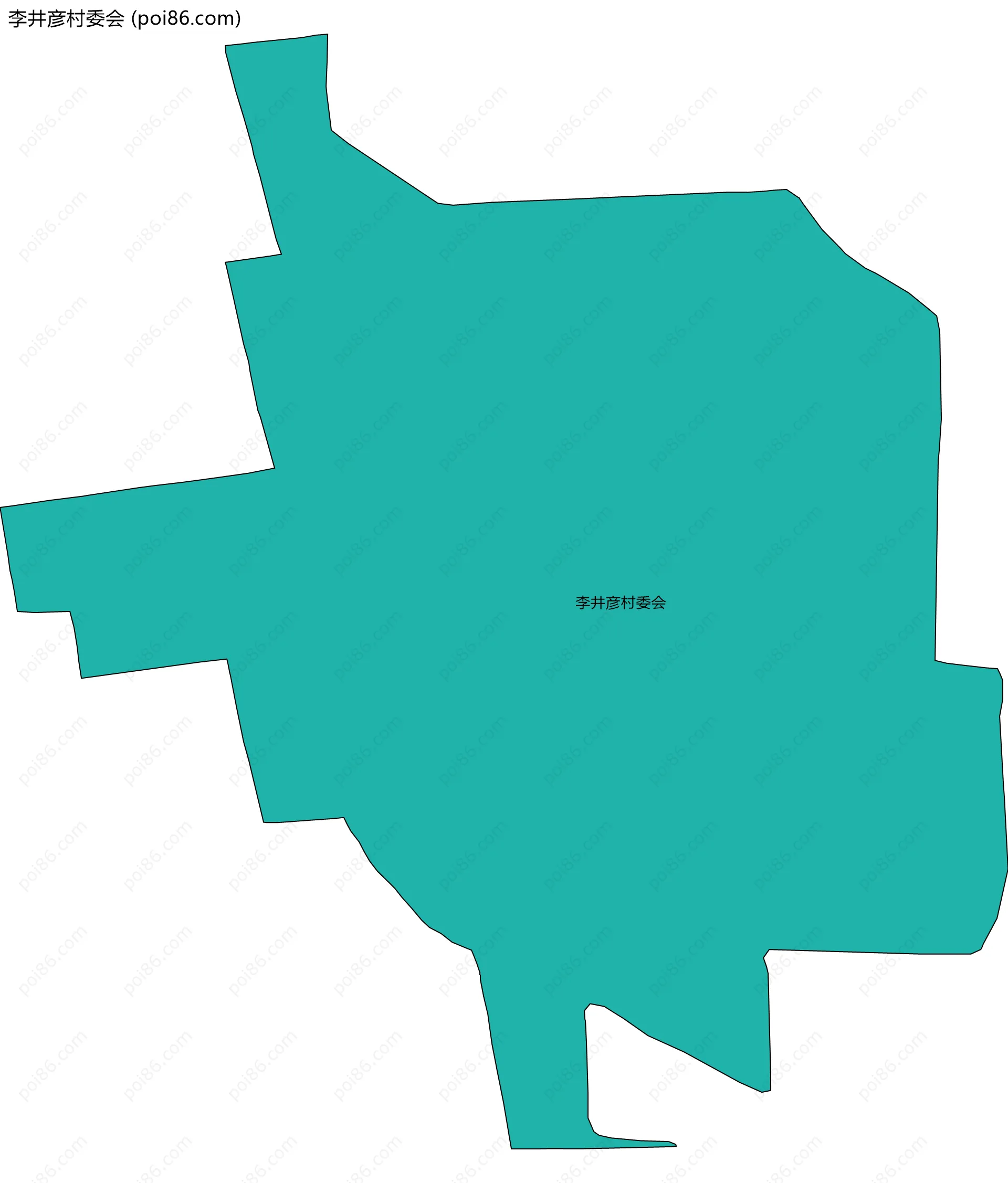 李井彦村委会边界地图