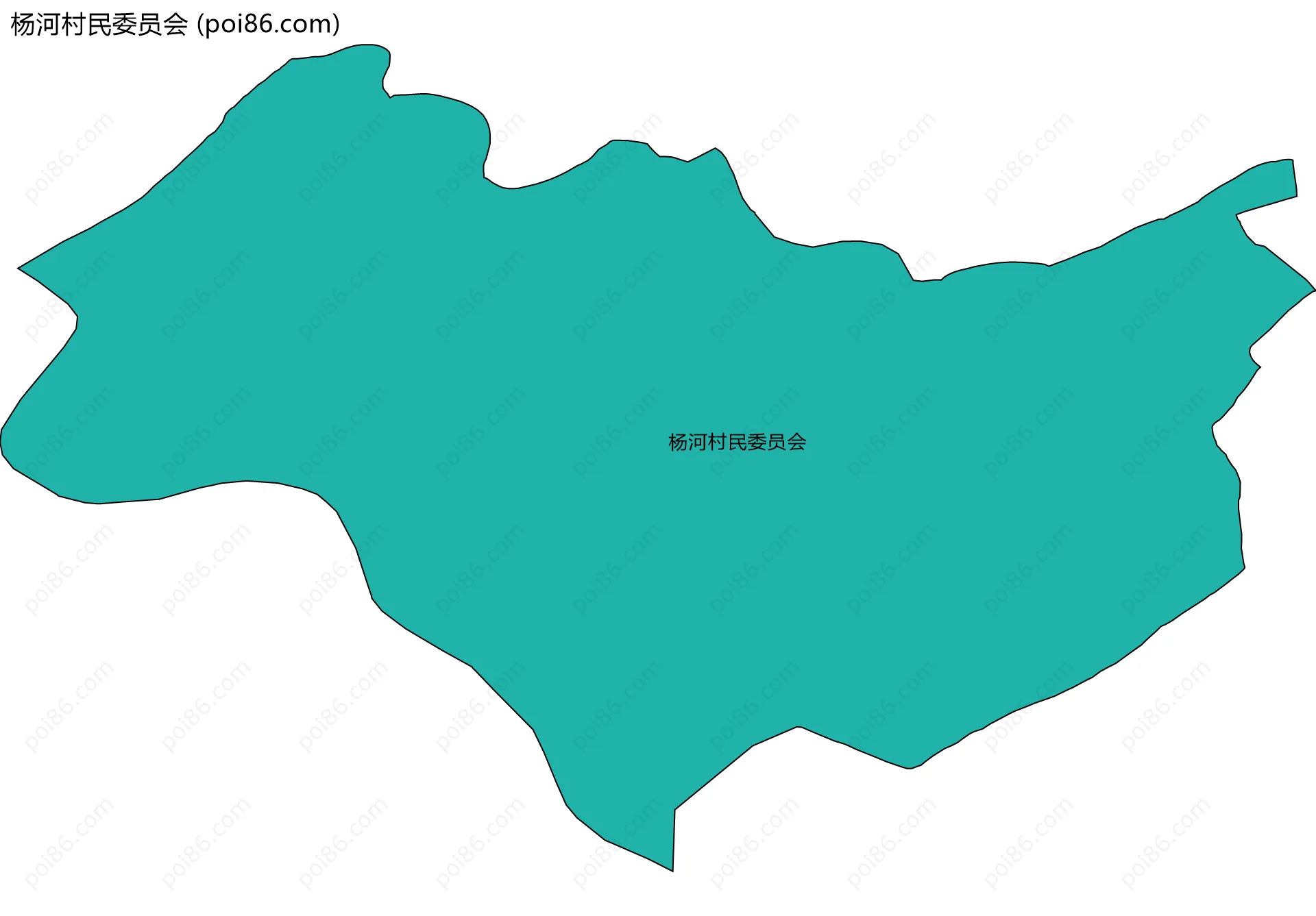 杨河村民委员会边界地图