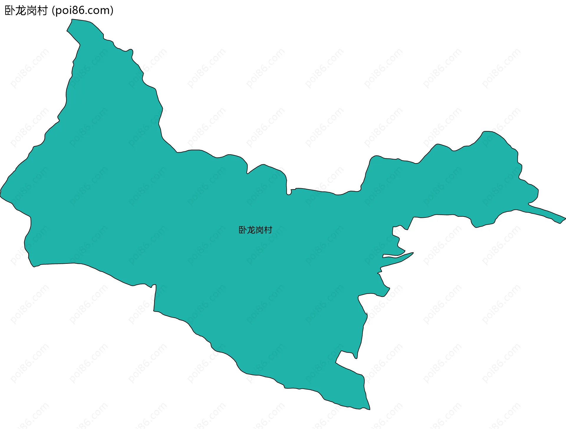 卧龙岗村边界地图