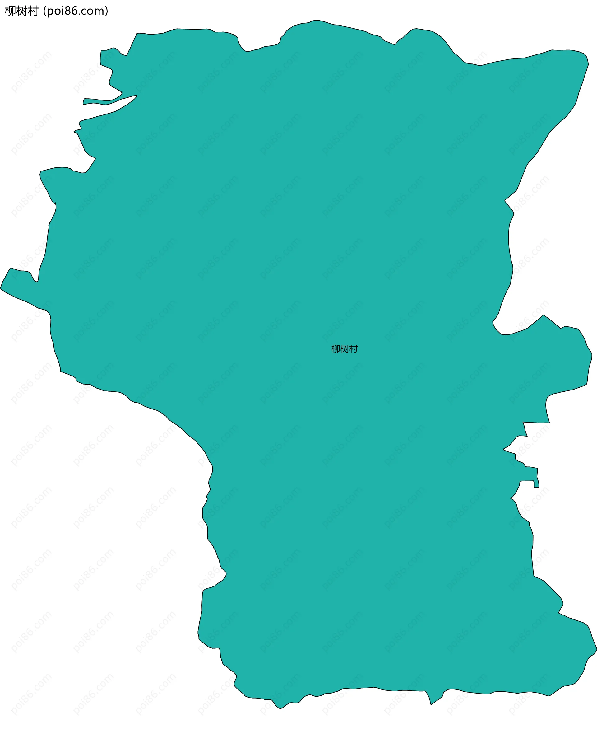 柳树村边界地图