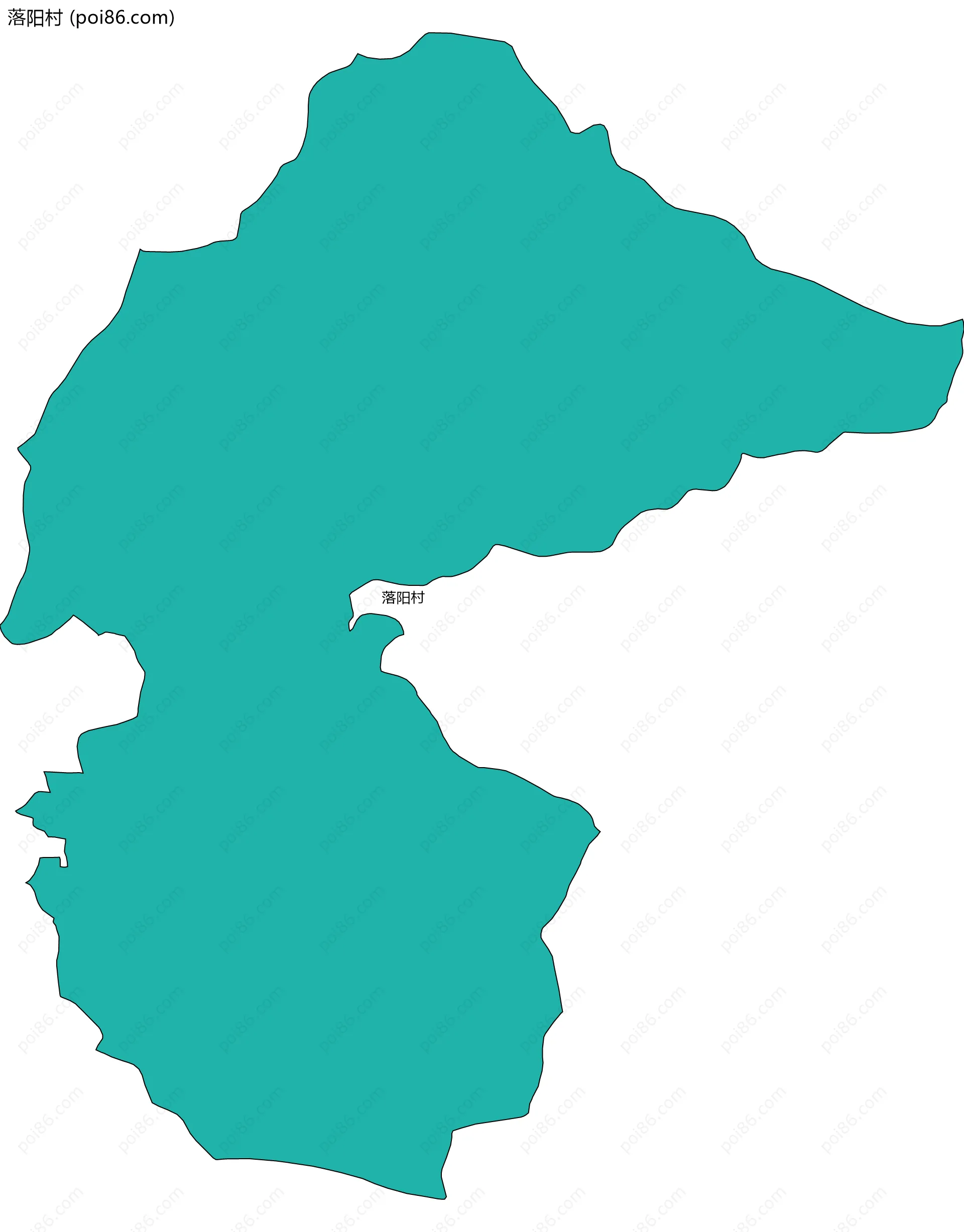 落阳村边界地图