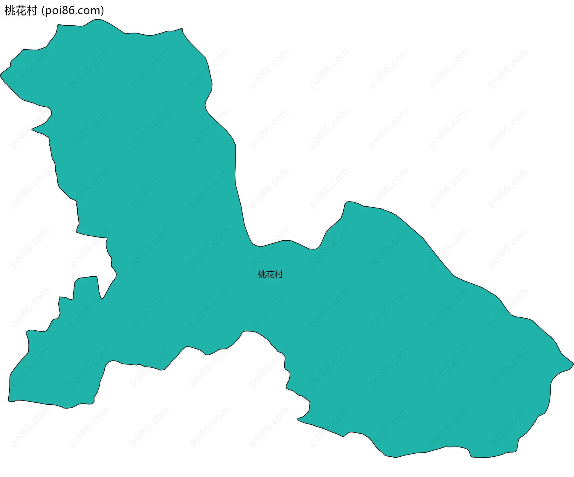 桃花村边界地图