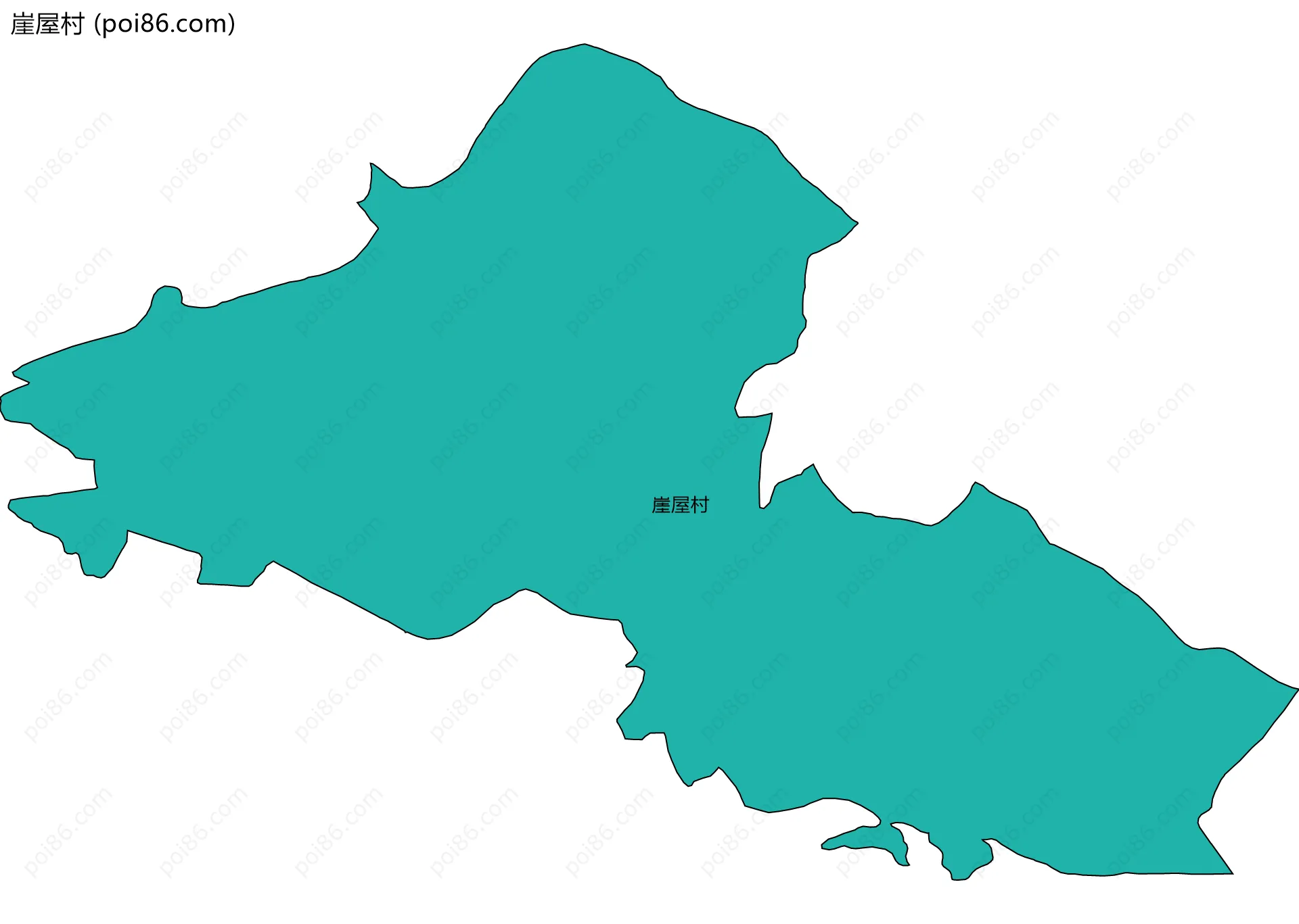 崖屋村边界地图