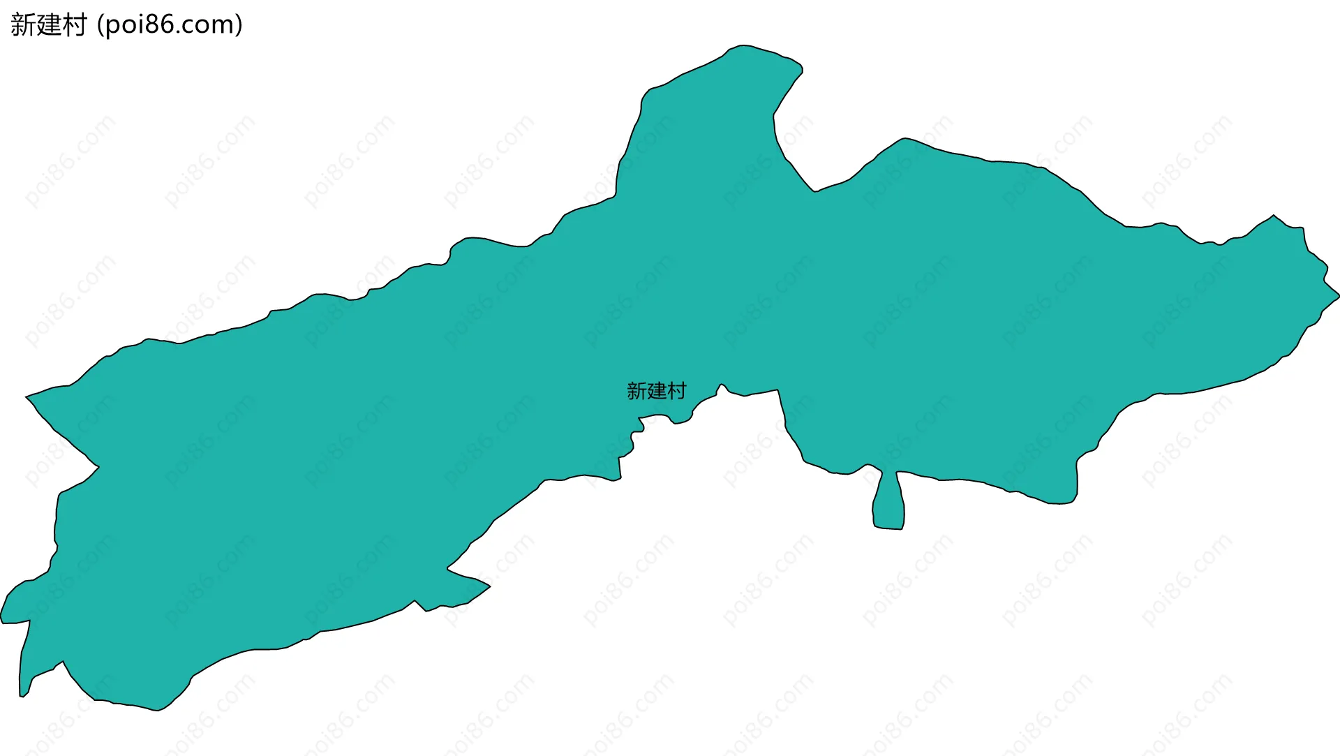 新建村边界地图