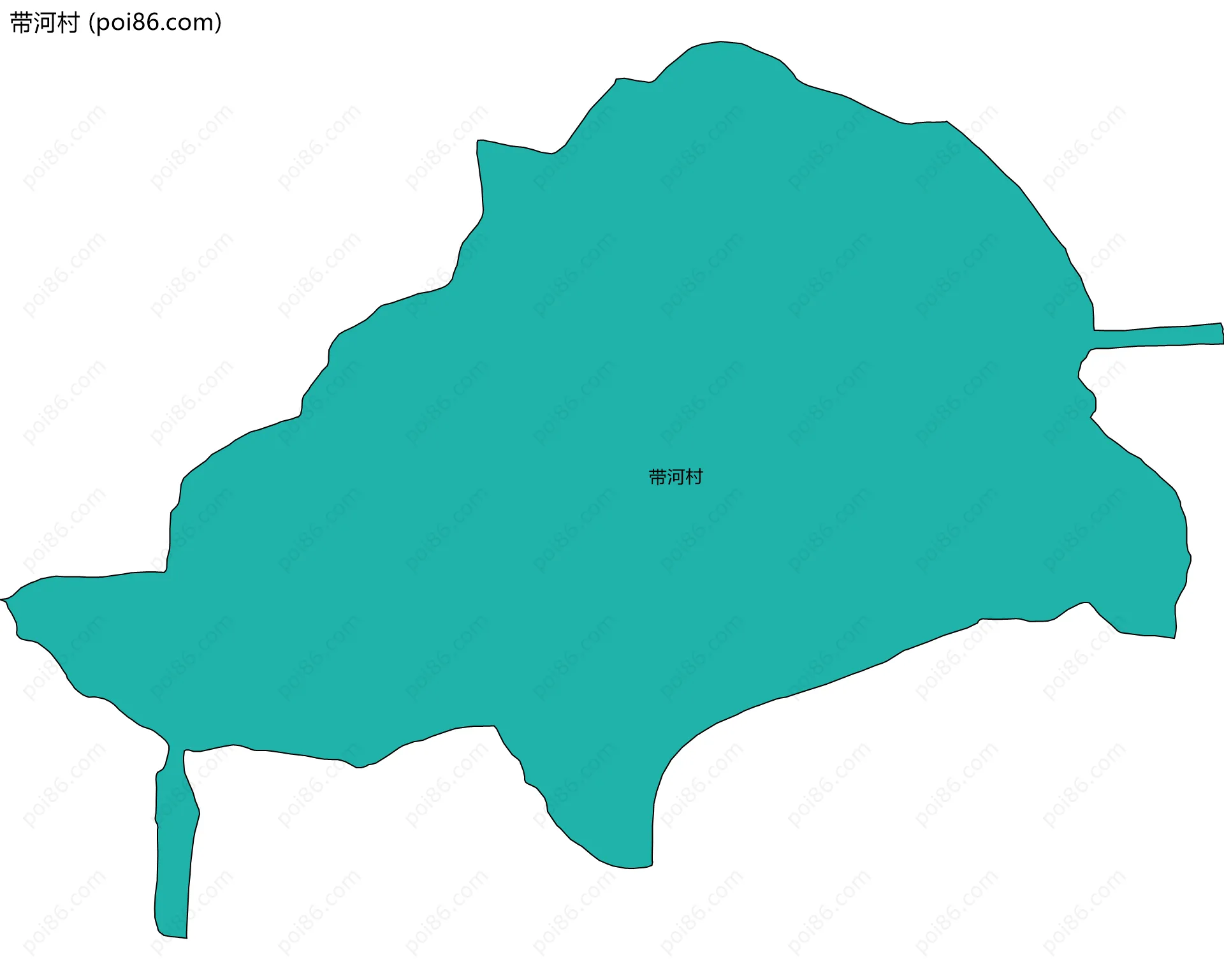 带河村边界地图