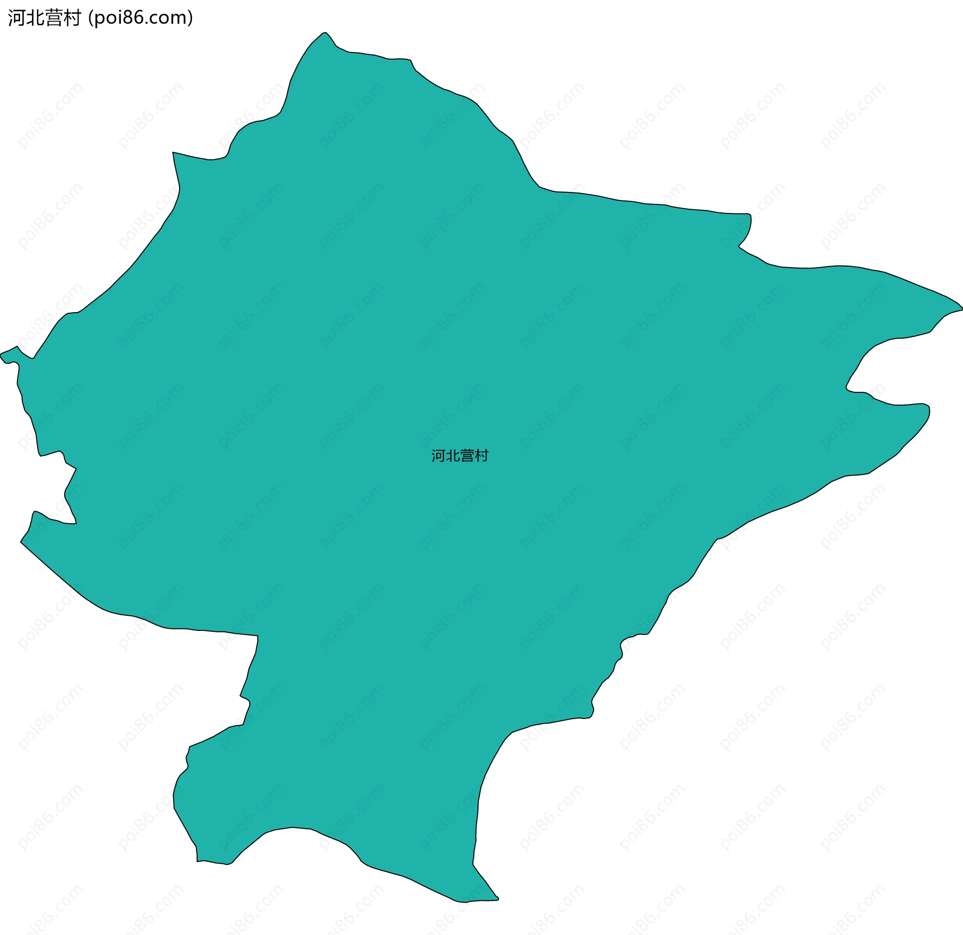 河北营村边界地图